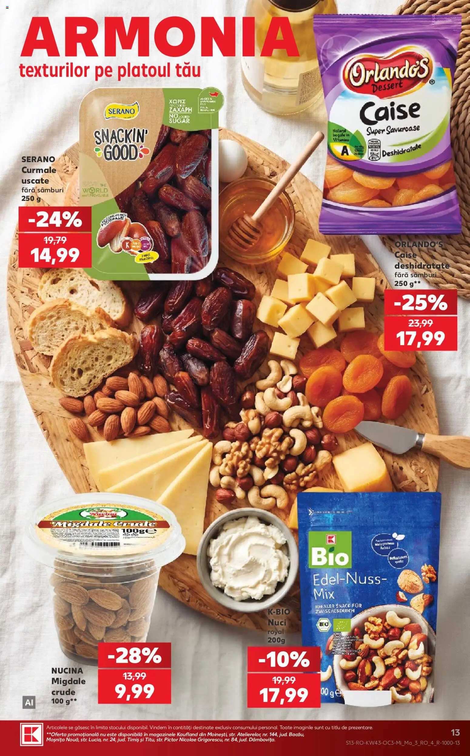 Catalog Kaufland 21 - 26 Octombrie 2026 | Pagina 13 | Produse: Migdale, Nuci, Curmale, Caise