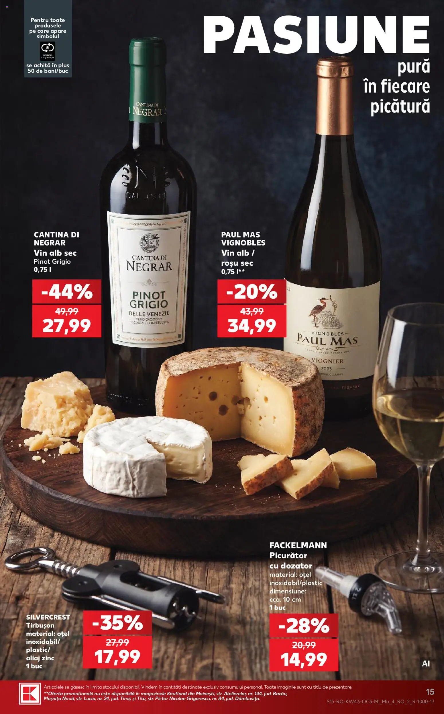 Catalog Kaufland 21 - 26 Octombrie 2026 | Pagina 15 | Produse: Vin alb, Vin, Plus