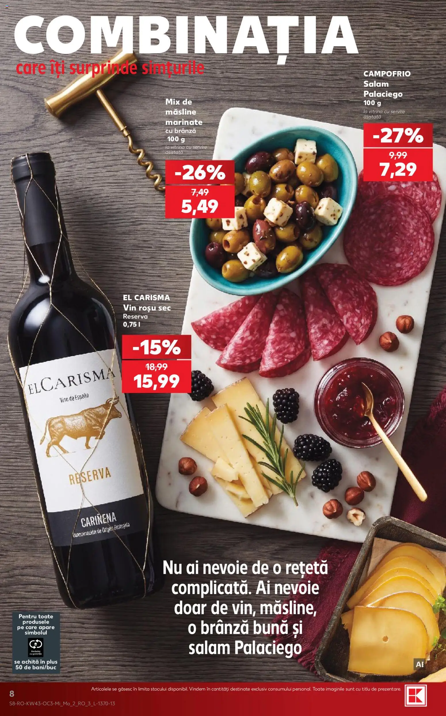 Catalog Kaufland 21 - 26 Octombrie 2026 | Pagina 8 | Produse: Vitrină, Salam, Vin, Plus