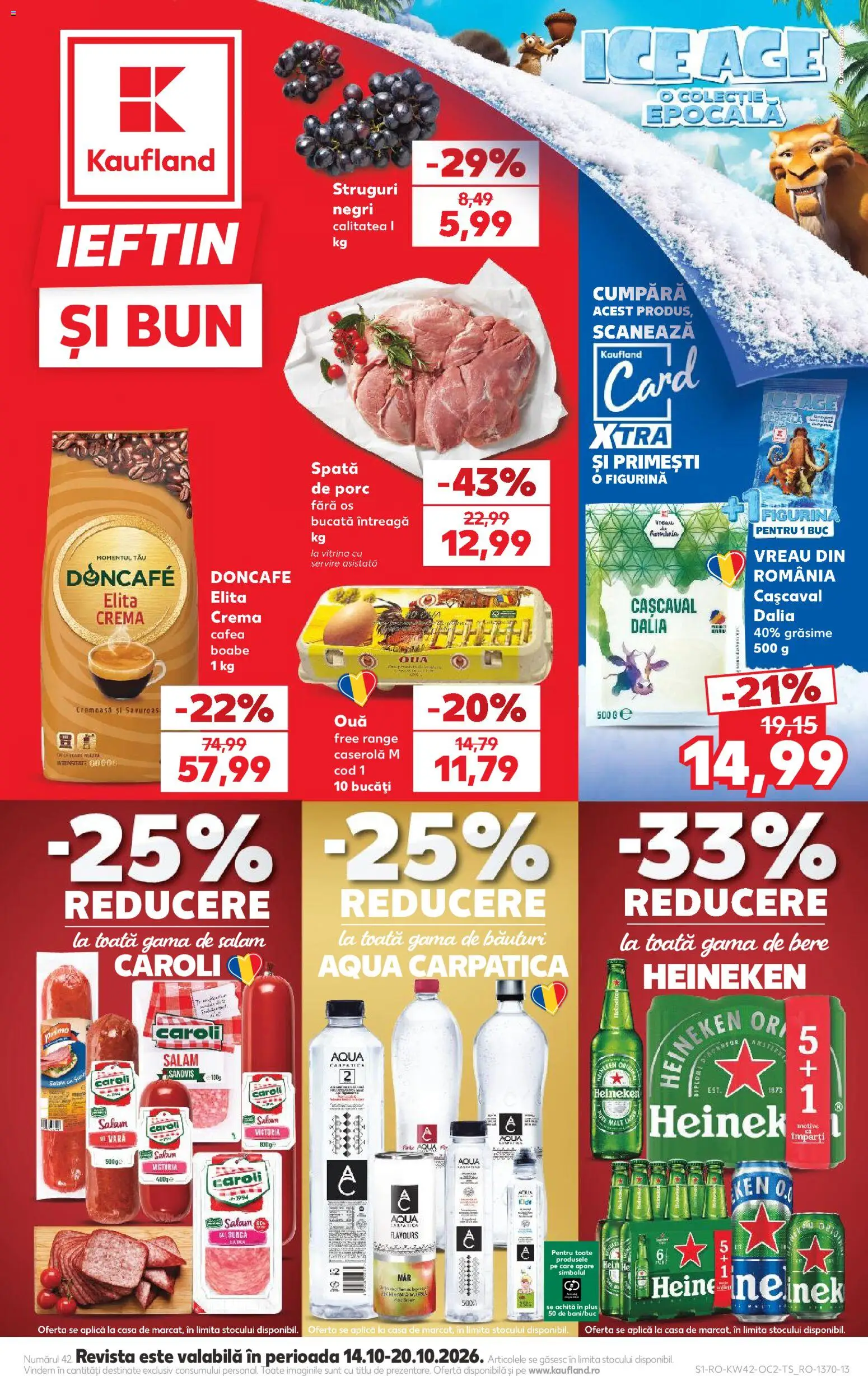 Catalog Kaufland 14 - 19 Octombrie 2026 | Pagina 1 | Produse: Struguri negri, Caserola, Cafea, Plus