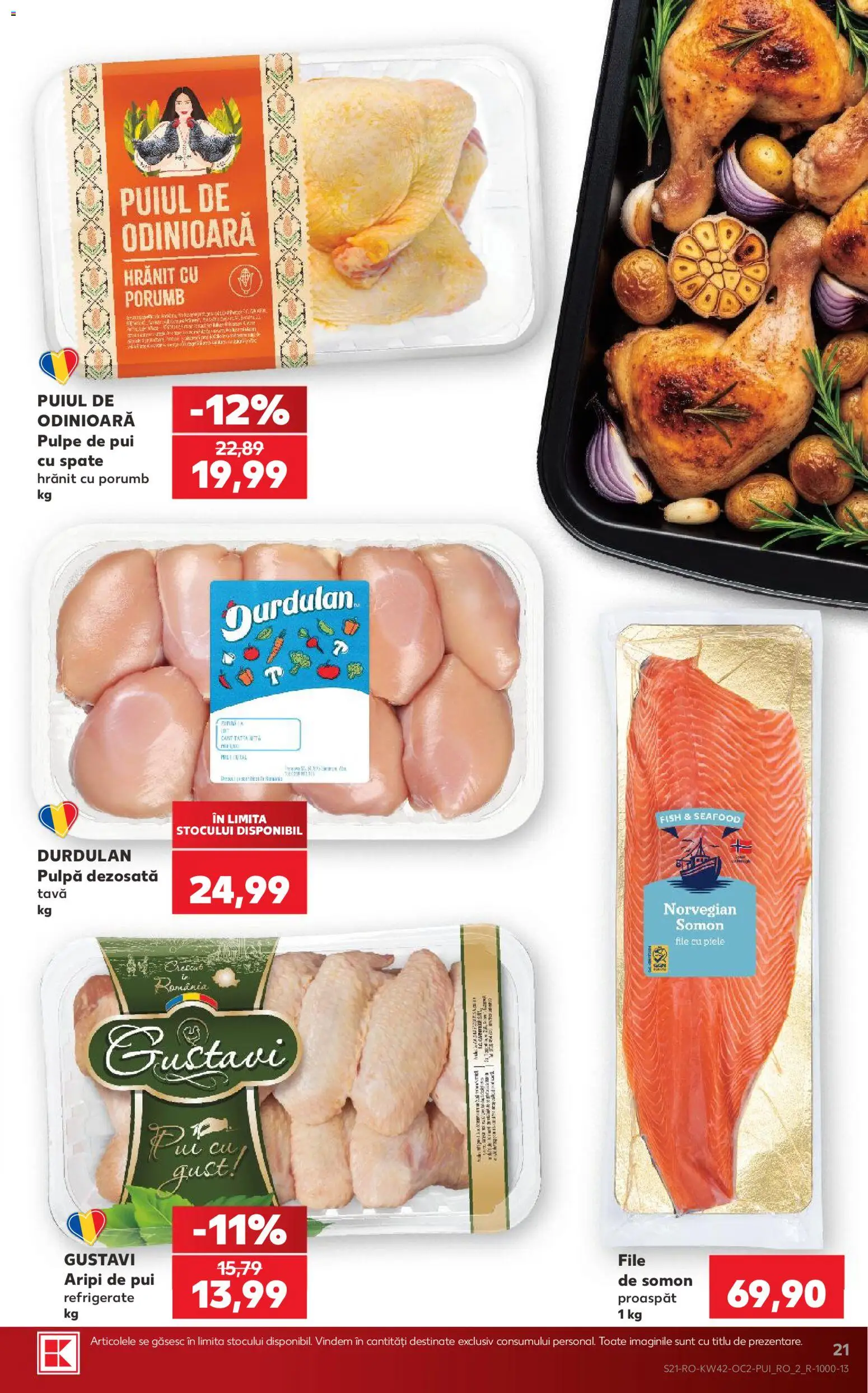 Catalog Kaufland 14 - 19 Octombrie 2026 | Pagina 21 | Produse: Tava, Pui, Somon, Porumb