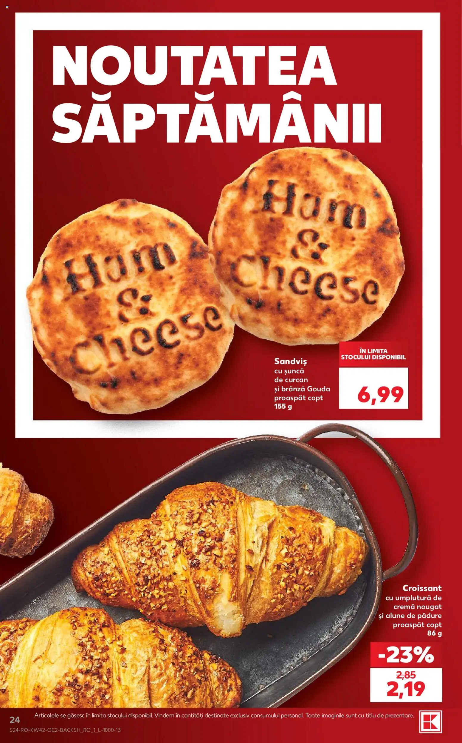 Catalog Kaufland 14 - 19 Octombrie 2026 | Pagina 24 | Produse: Sandviș, Cremă, Șuncă, Alune de pădure