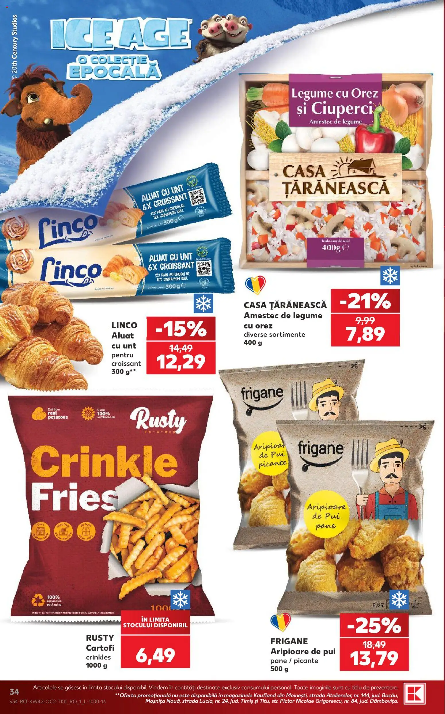 Catalog Kaufland 14 - 19 Octombrie 2026 | Pagina 34 | Produse: Pui, Ciuperci, Unt, Orez