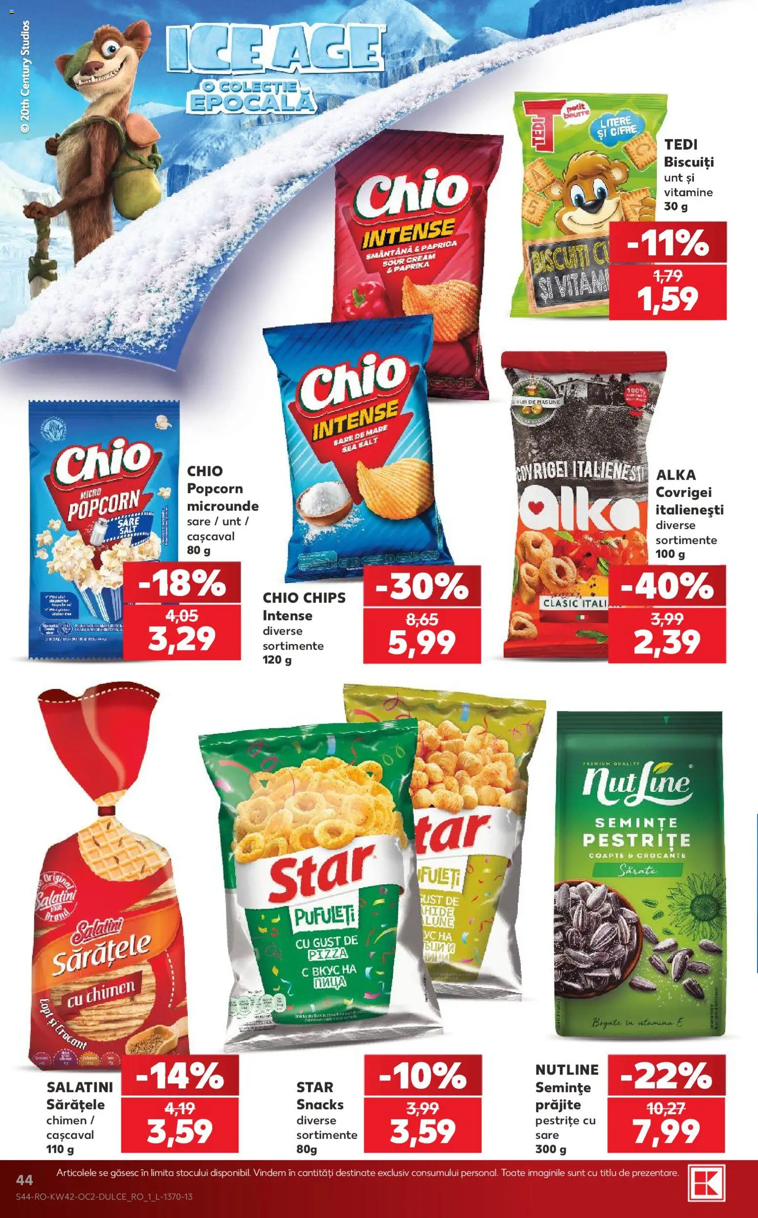 Catalog Kaufland 14 - 19 Octombrie 2026 | Pagina 44 | Produse: Cașcaval, Pufuleți, Biscuiți, Sare