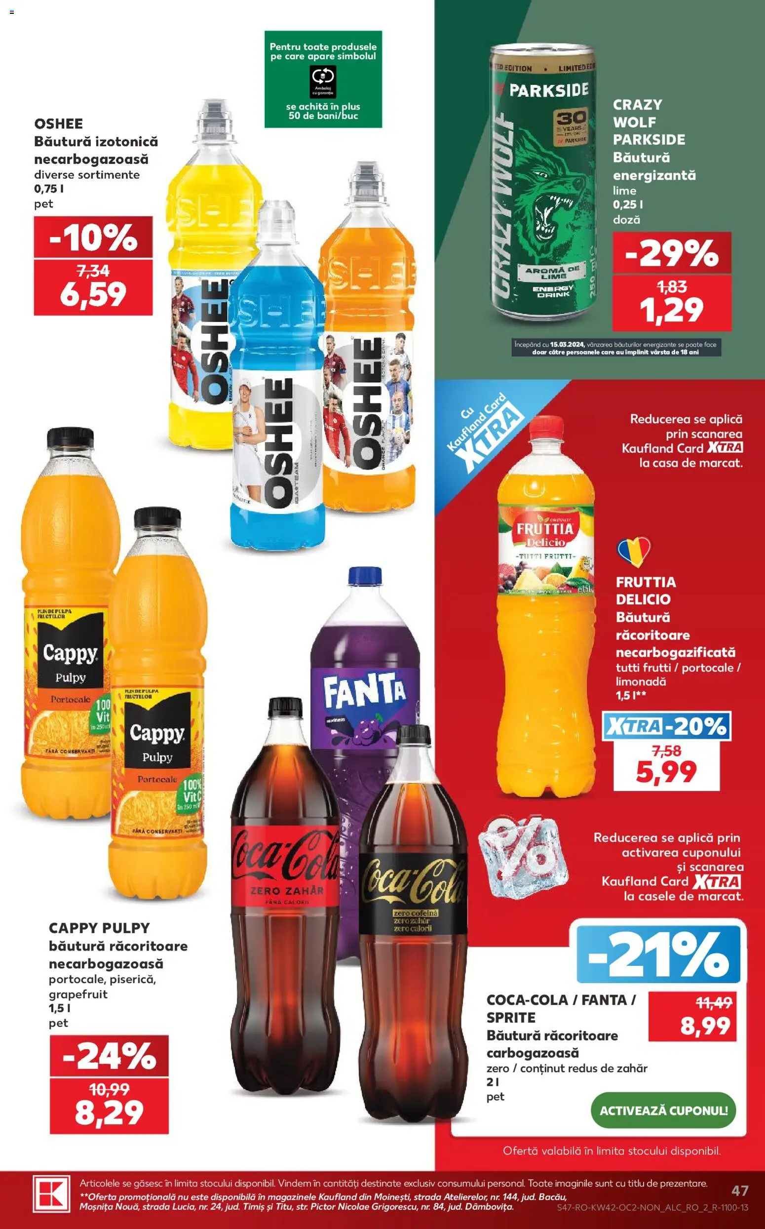 Catalog Kaufland 14 - 19 Octombrie 2026 | Pagina 47 | Produse: Lime, Zero, Bautura racoritoare, Portocale