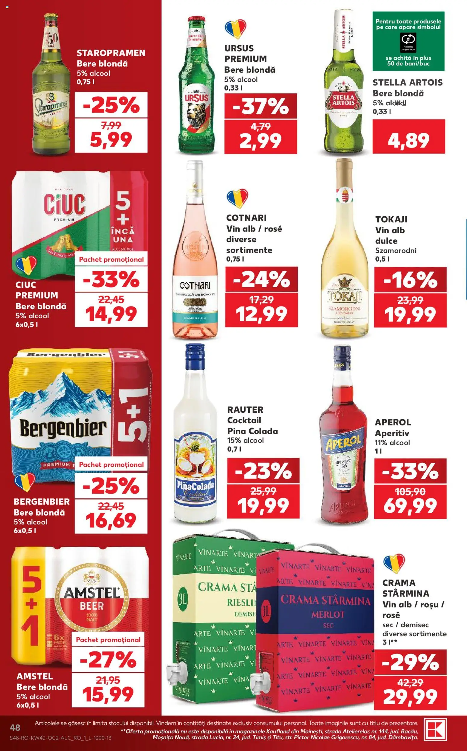 Catalog Kaufland 14 - 19 Octombrie 2026 | Pagina 48 | Produse: Premium, Ursus, Bere, Aperol