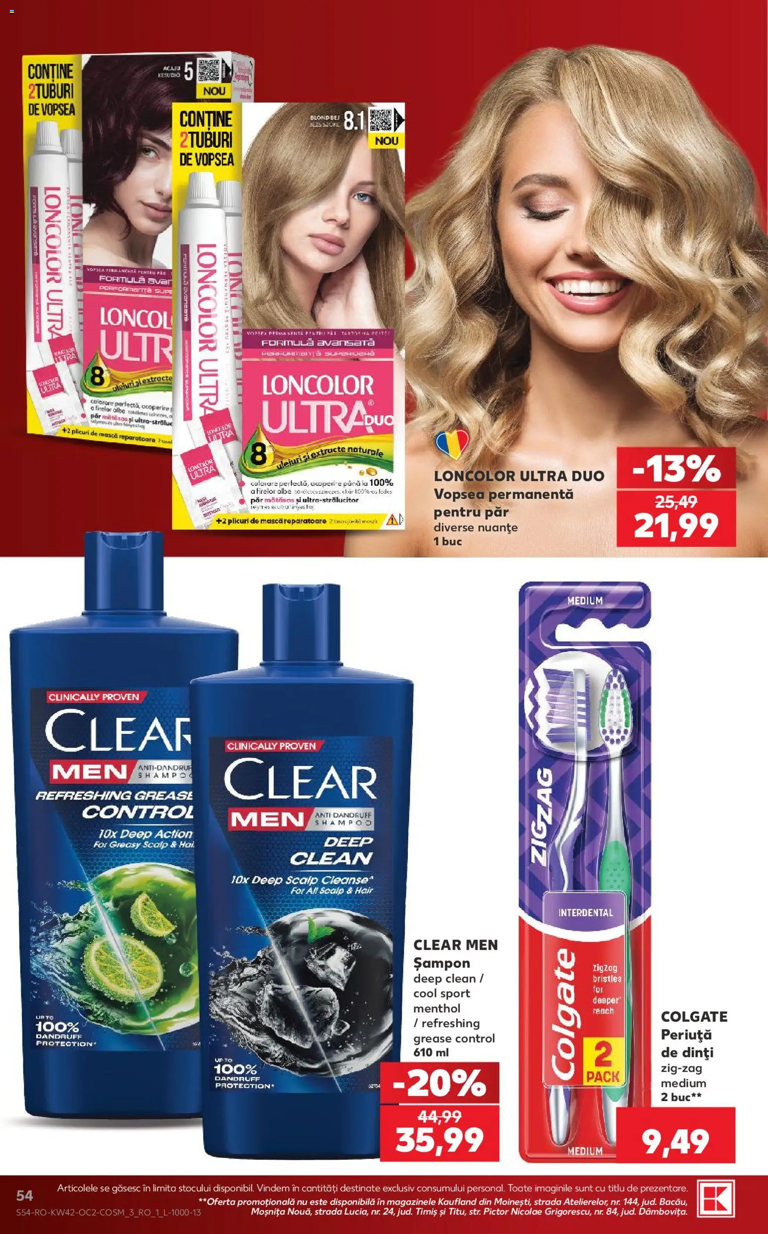 Catalog Kaufland 14 - 19 Octombrie 2026 | Pagina 54 | Produse: Acaju, Clean, Clear, Periuță de dinți