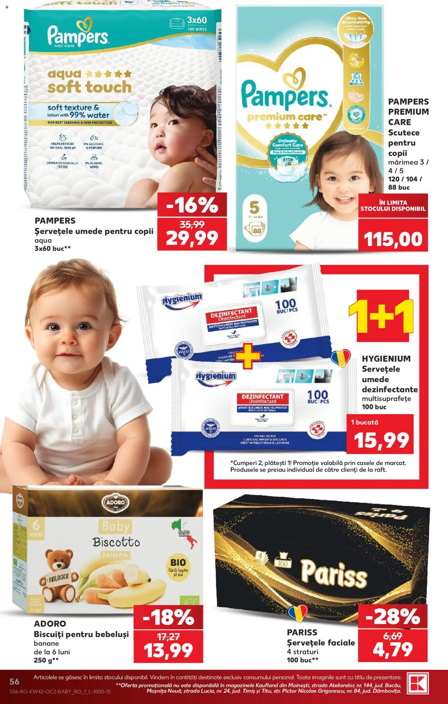 Catalog Kaufland 14 - 19 Octombrie 2026 | Pagina 56 | Produse: Lapte, Aqua, Biscuiți, Scutece