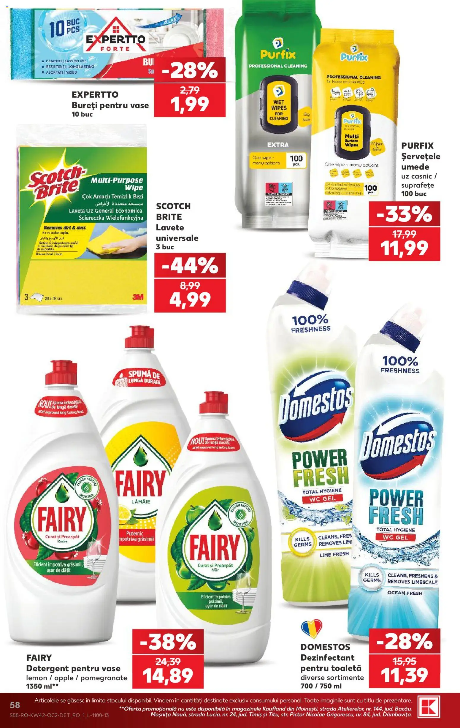 Catalog Kaufland 14 - 19 Octombrie 2026 | Pagina 58 | Produse: Vase, Toaletă, Power, Dezinfectant