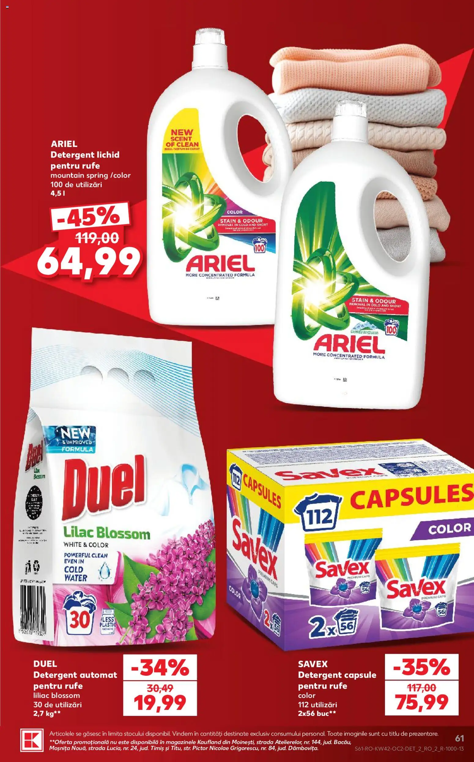 Catalog Kaufland 14 - 19 Octombrie 2026 | Pagina 61 | Produse: Premium, Clean, Detergent Capsule, Detergent