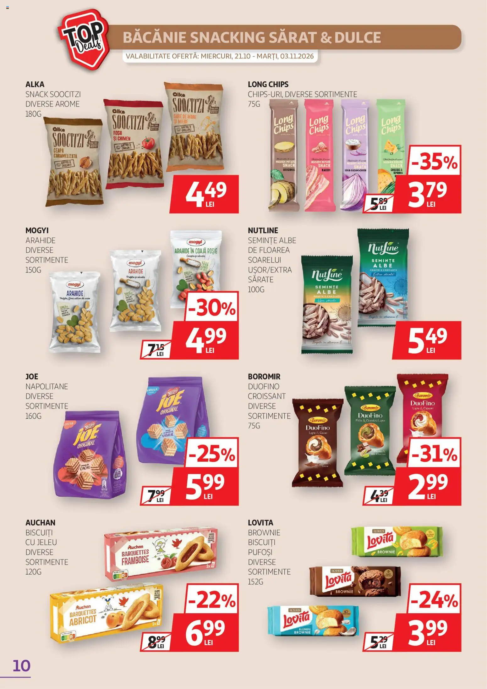 Catalog Auchan 21 Octombrie - 2 Noiembrie 2026 | Pagina 10 | Produse: Croissant, Miere, Bacon, Roșii