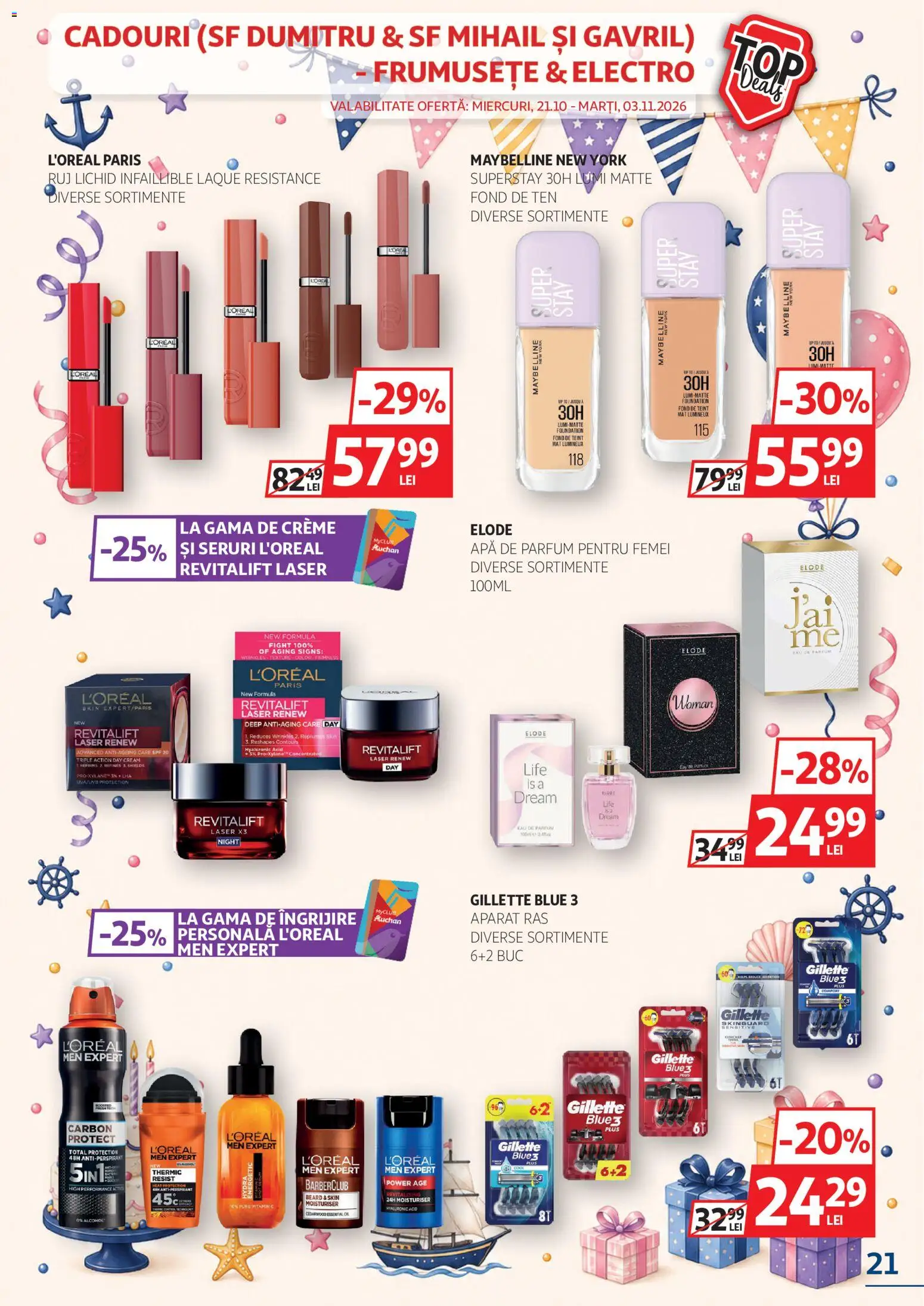 Catalog Auchan 21 Octombrie - 2 Noiembrie 2026 | Pagina 21 | Produse: Fond de ten, Aparat, Parfum, Plus