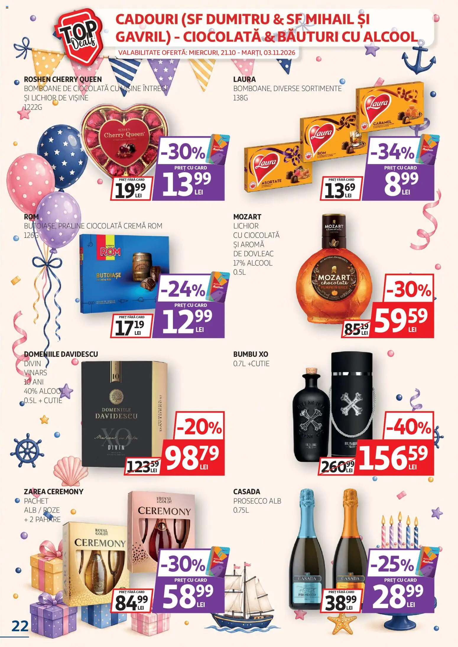 Catalog Auchan 21 Octombrie - 2 Noiembrie 2026 | Pagina 22 | Produse: Dovleac, Praline, Prosecco, Bomboane