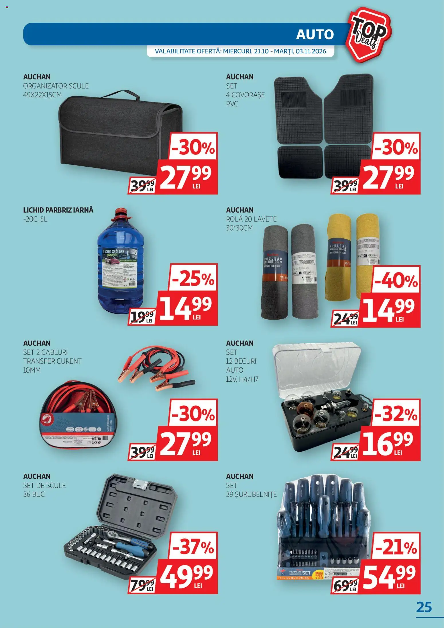 Catalog Auchan 21 Octombrie - 2 Noiembrie 2026 | Pagina 25 | Produse: Lavete, Organizator