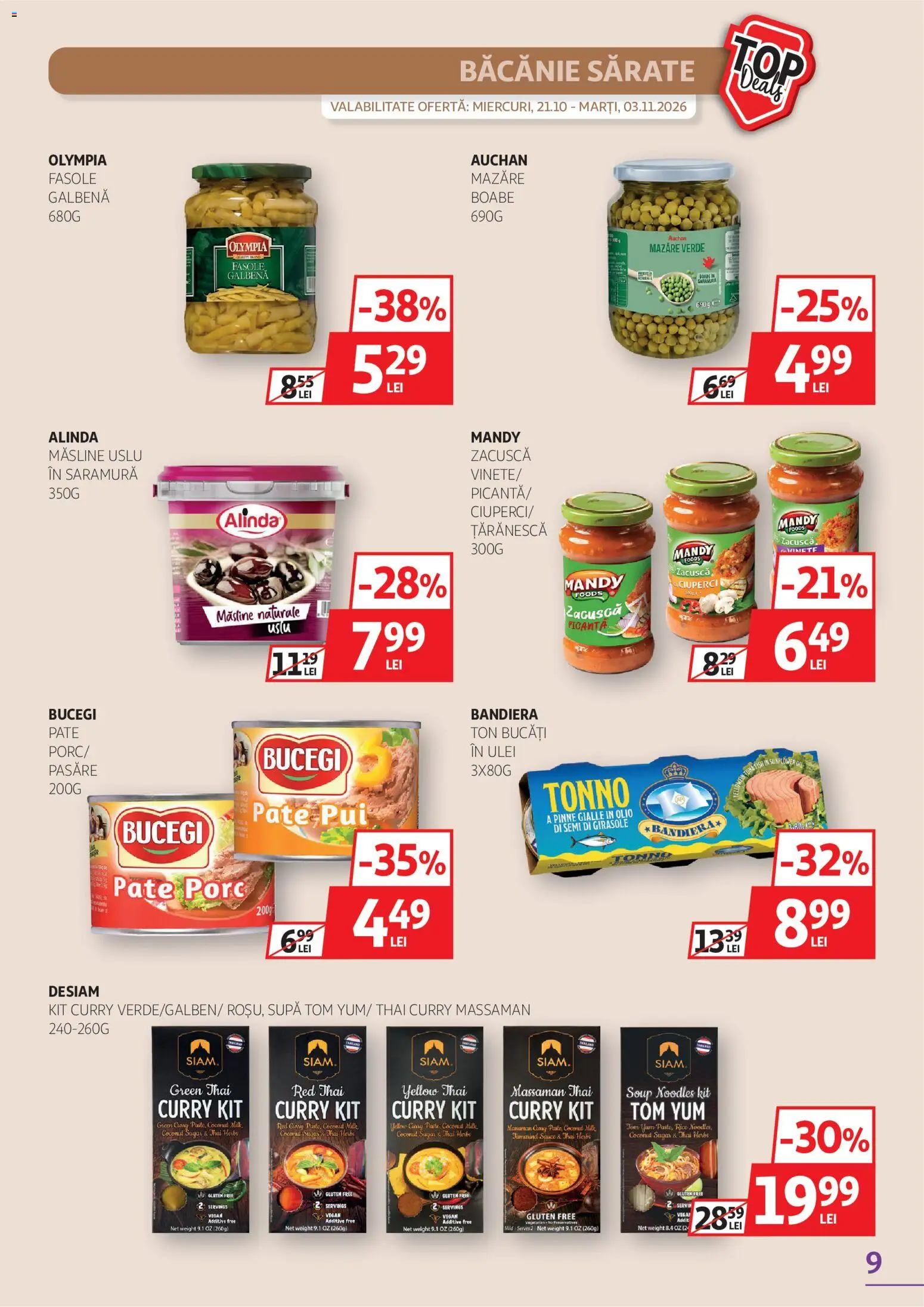 Catalog Auchan 21 Octombrie - 2 Noiembrie 2026 | Pagina 9 | Produse: Mazăre, Pui, Pate, Ulei