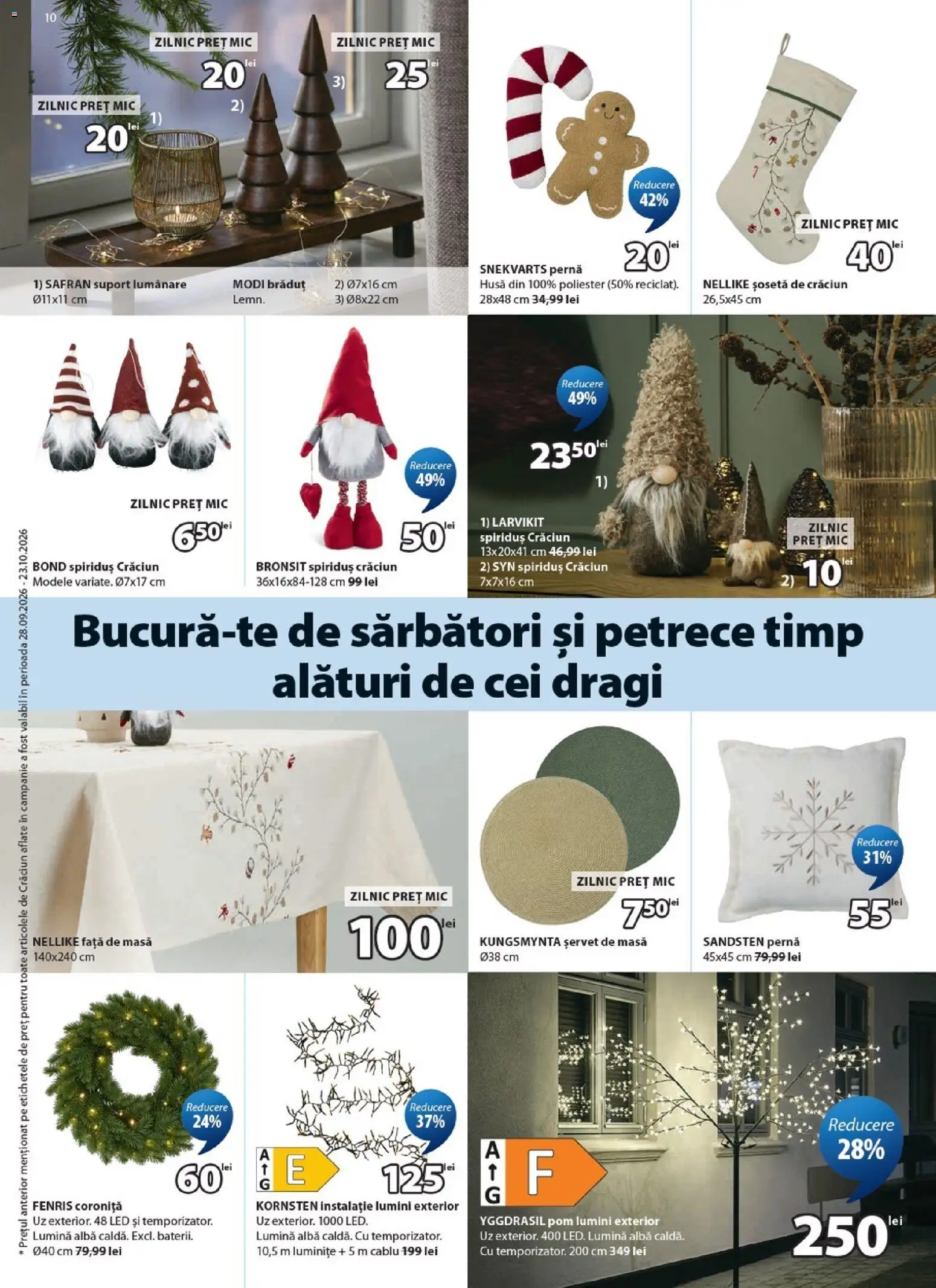 Catalog JYSK 24 Octombrie - 22 Noiembrie 2026 | Pagina 10 | Produse: LED, Lumânare, Lumini, Suport