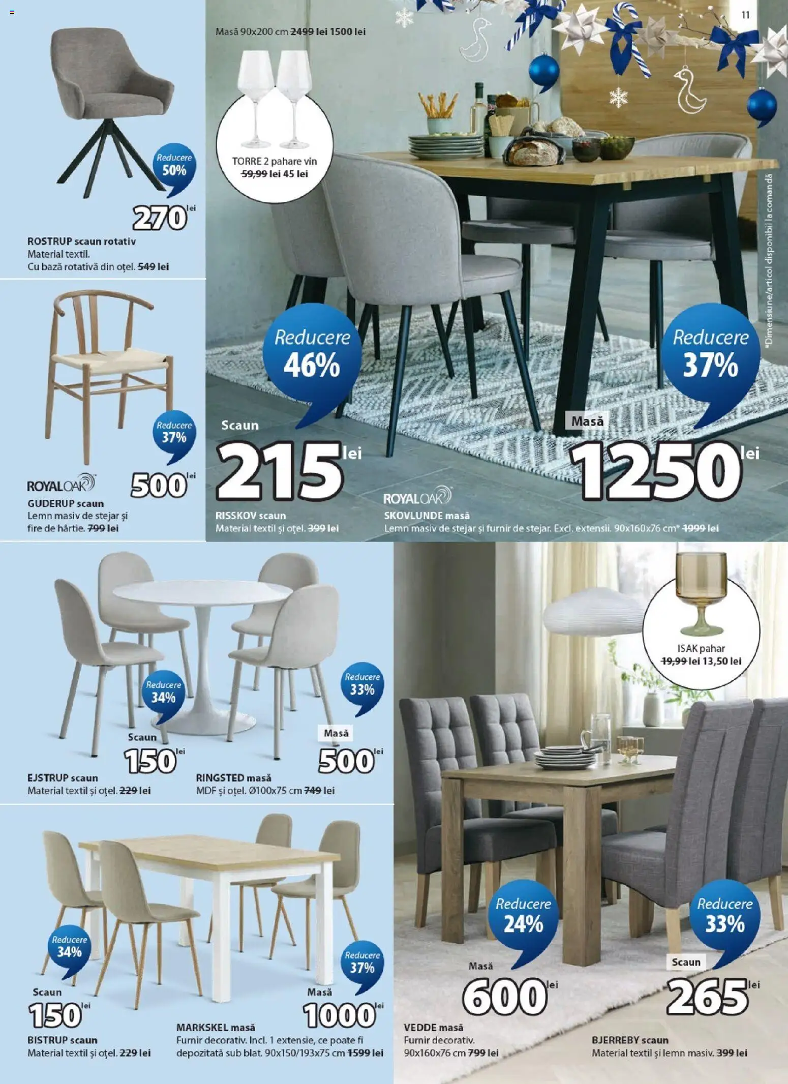 Catalog JYSK 24 Octombrie - 22 Noiembrie 2026 | Pagina 11 | Produse: Pahare, Masă, Scaun, Vin