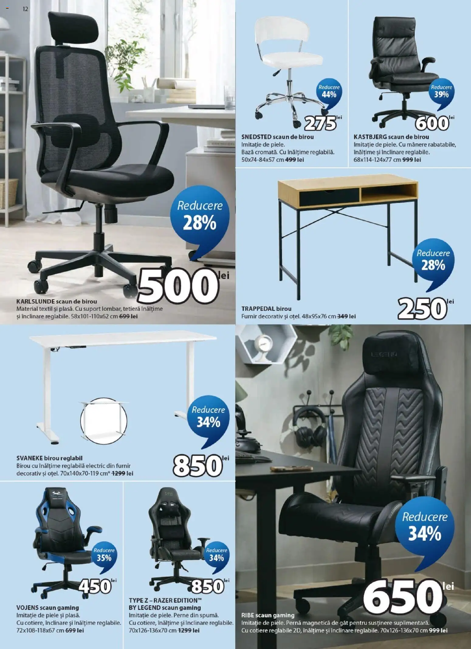 Catalog JYSK 24 Octombrie - 22 Noiembrie 2026 | Pagina 12 | Produse: Birou, Scaun, Scaun de birou, Suport