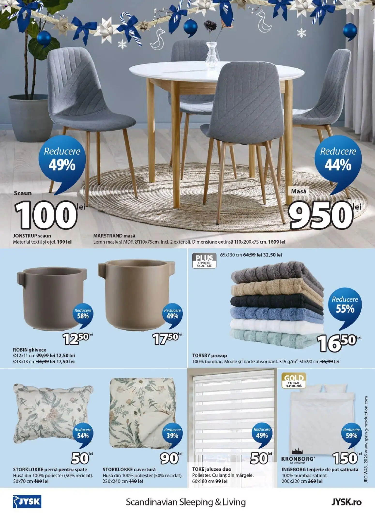 Catalog JYSK 24 Octombrie - 22 Noiembrie 2026 | Pagina 16 | Produse: Cuvertură, Pat, Lenjerie de pat, Scaun