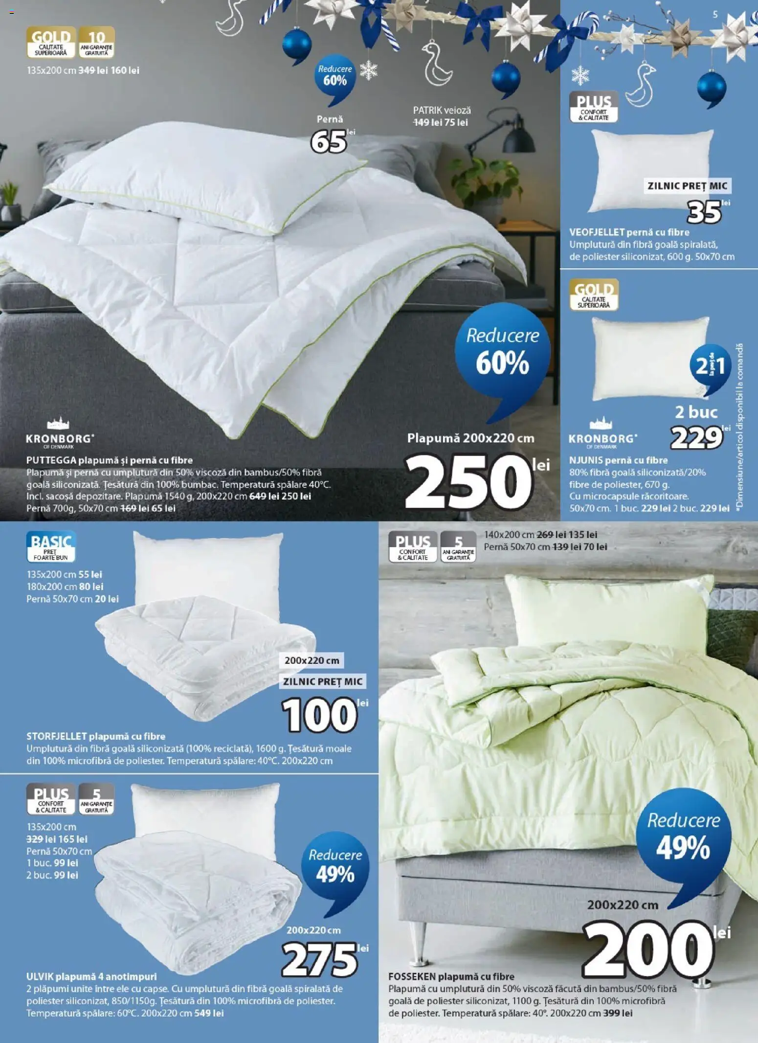 Catalog JYSK 24 Octombrie - 22 Noiembrie 2026 | Pagina 5 | Produse: Pernă, Plapumă, Veioză, Plus