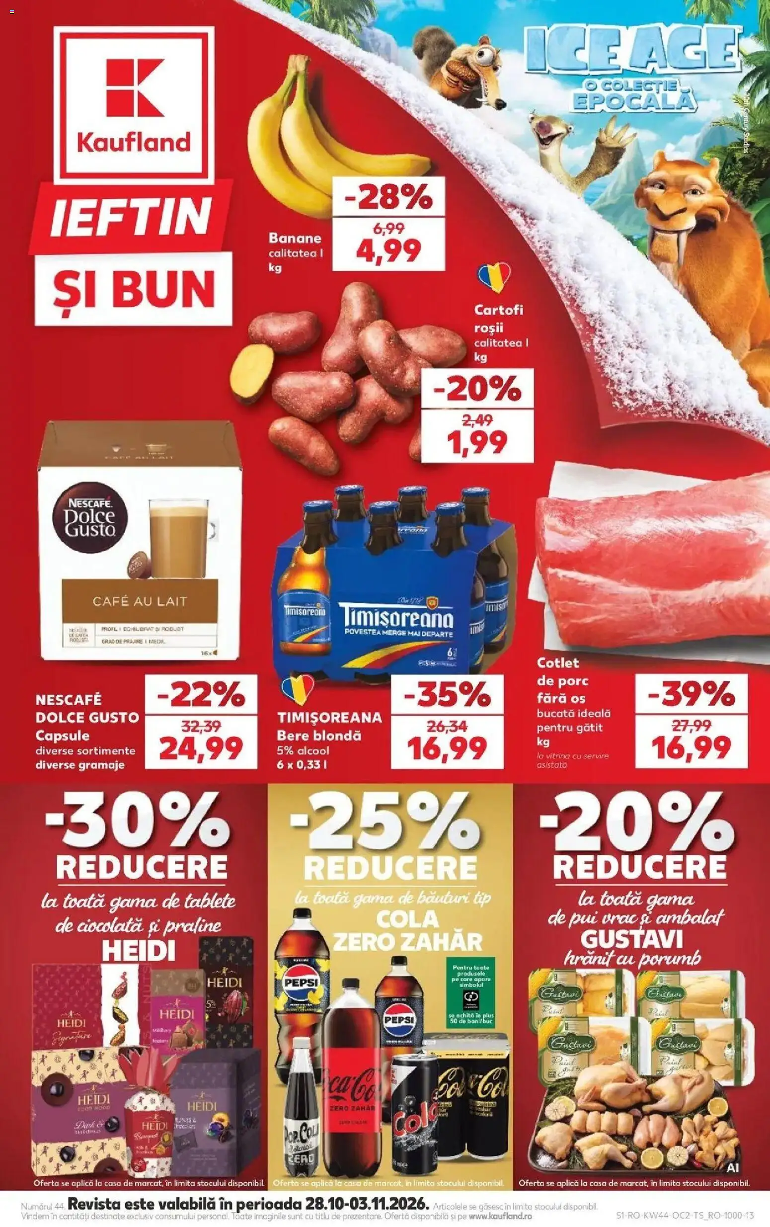 Catalog Kaufland 28 Octombrie - 2 Noiembrie 2026 | Pagina 1 | Produse: Cotlet, Vitrină, Cola, Zahăr