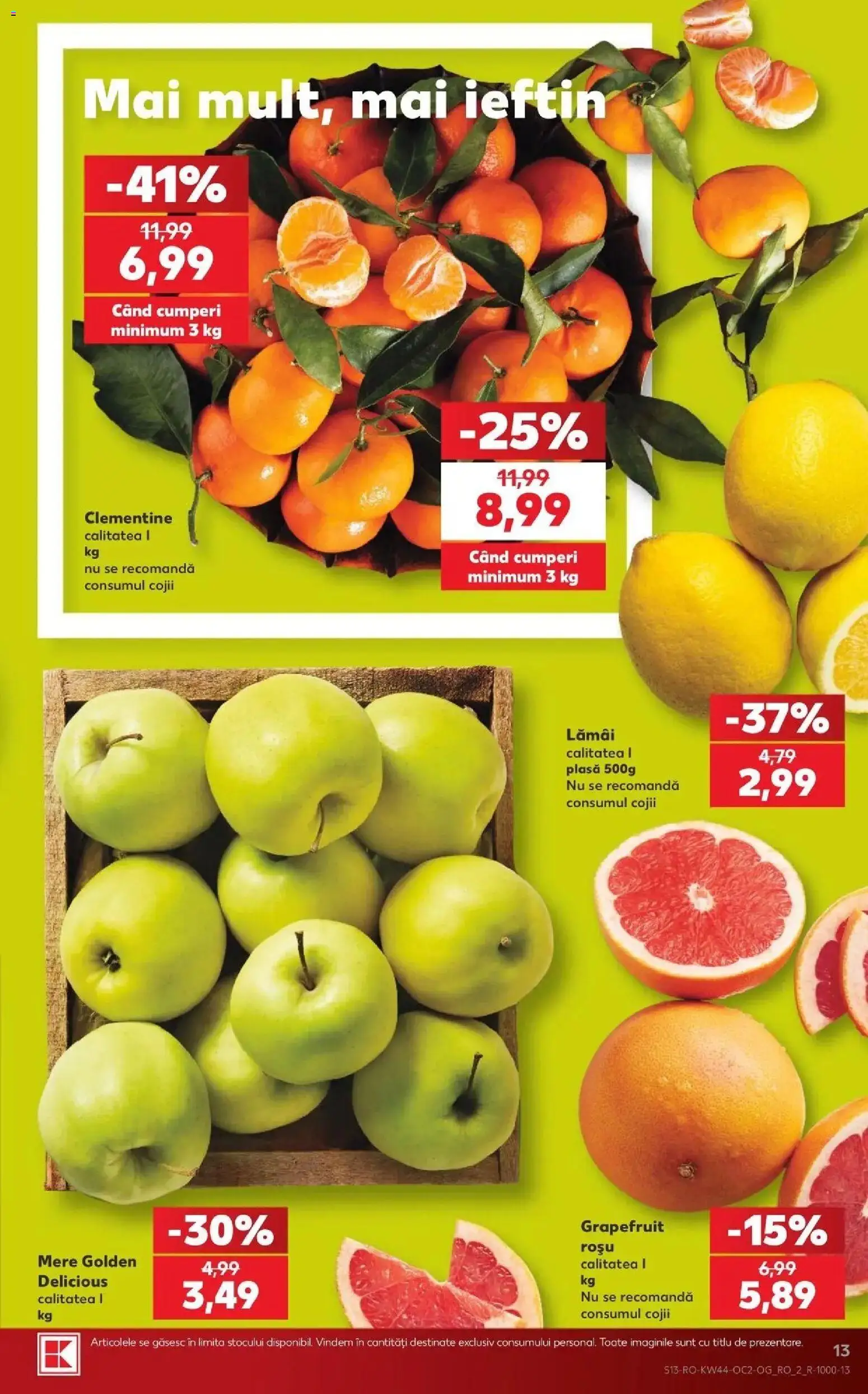 Catalog Kaufland 28 Octombrie - 2 Noiembrie 2026 | Pagina 13 | Produse: Lamai, Grapefruit, Mere