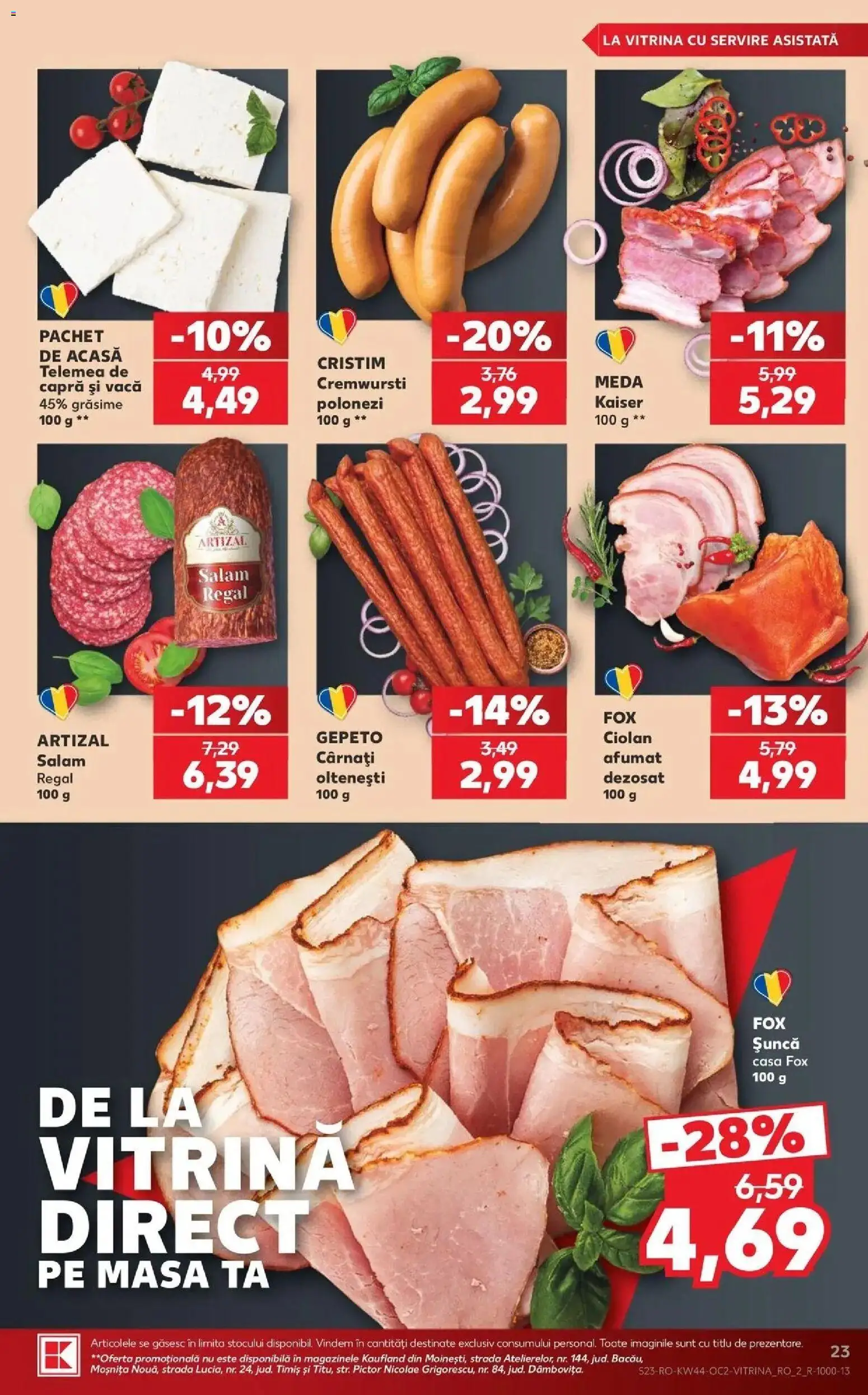 Catalog Kaufland 28 Octombrie - 2 Noiembrie 2026 | Pagina 23 | Produse: Masă, Fox, Salam, Șuncă