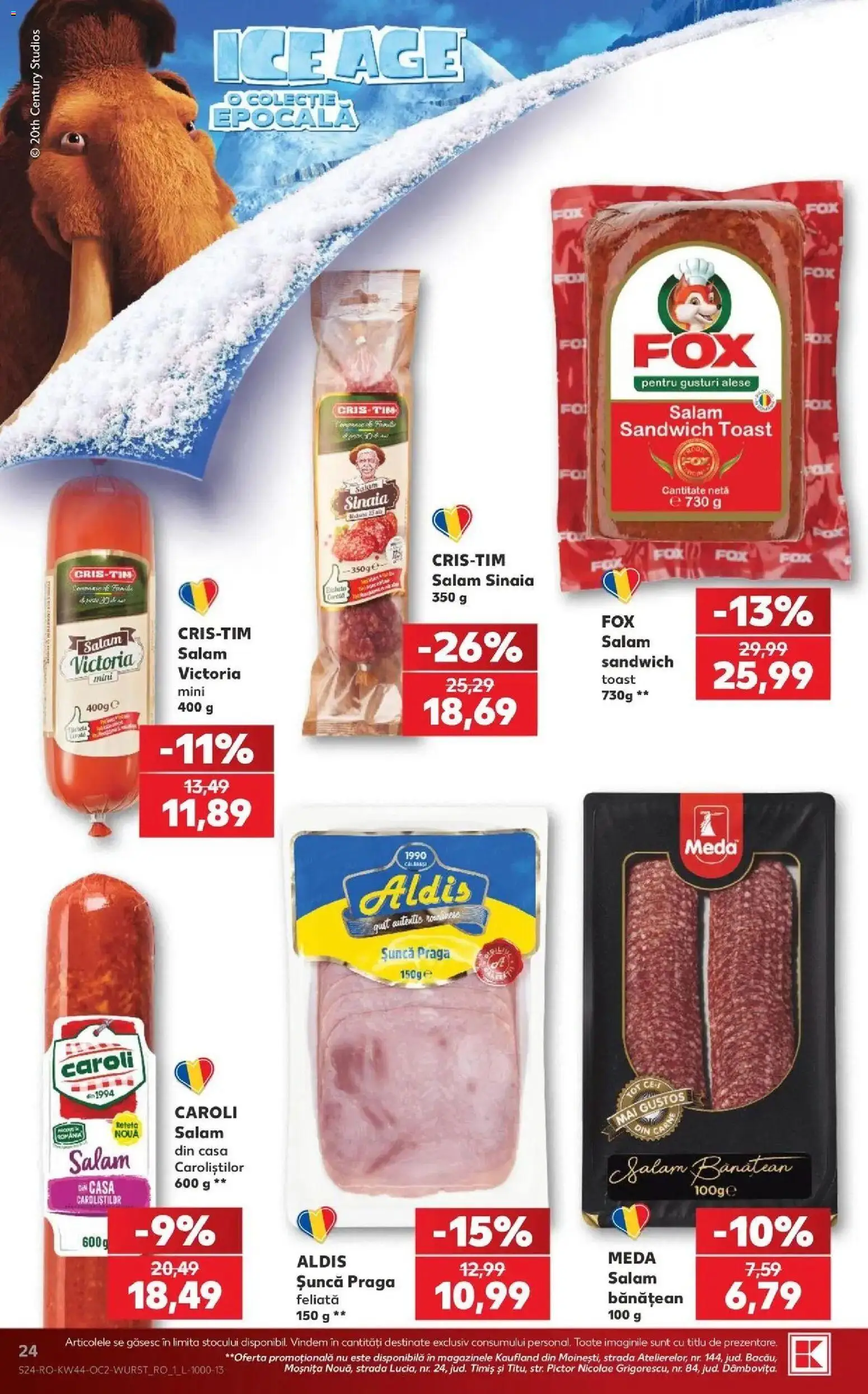 Catalog Kaufland 28 Octombrie - 2 Noiembrie 2026 | Pagina 24 | Produse: Sunca praga, Salam, Șuncă
