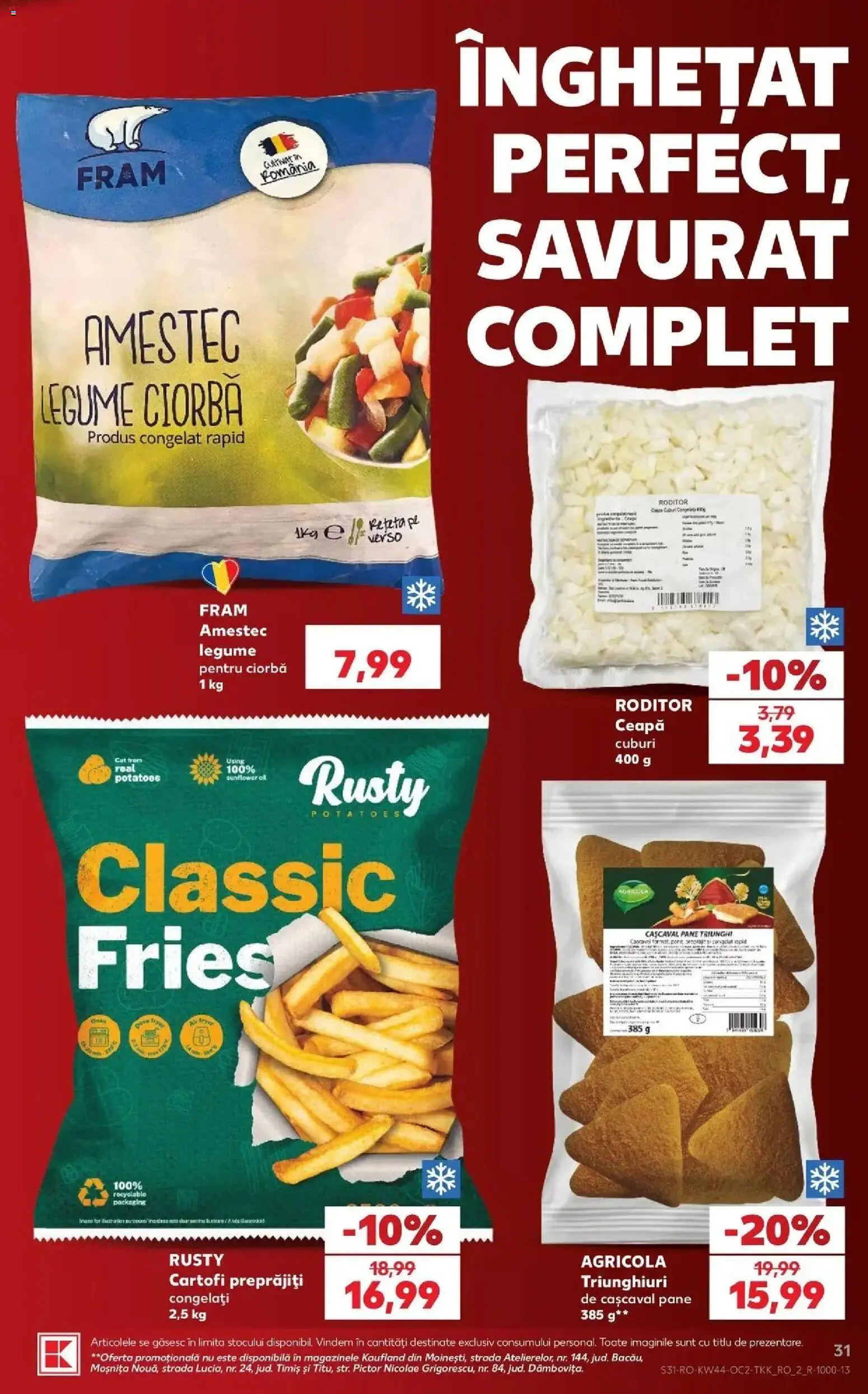 Catalog Kaufland 28 Octombrie - 2 Noiembrie 2026 | Pagina 31 | Produse: Cașcaval, Amestec, Cartofi, Ceapă