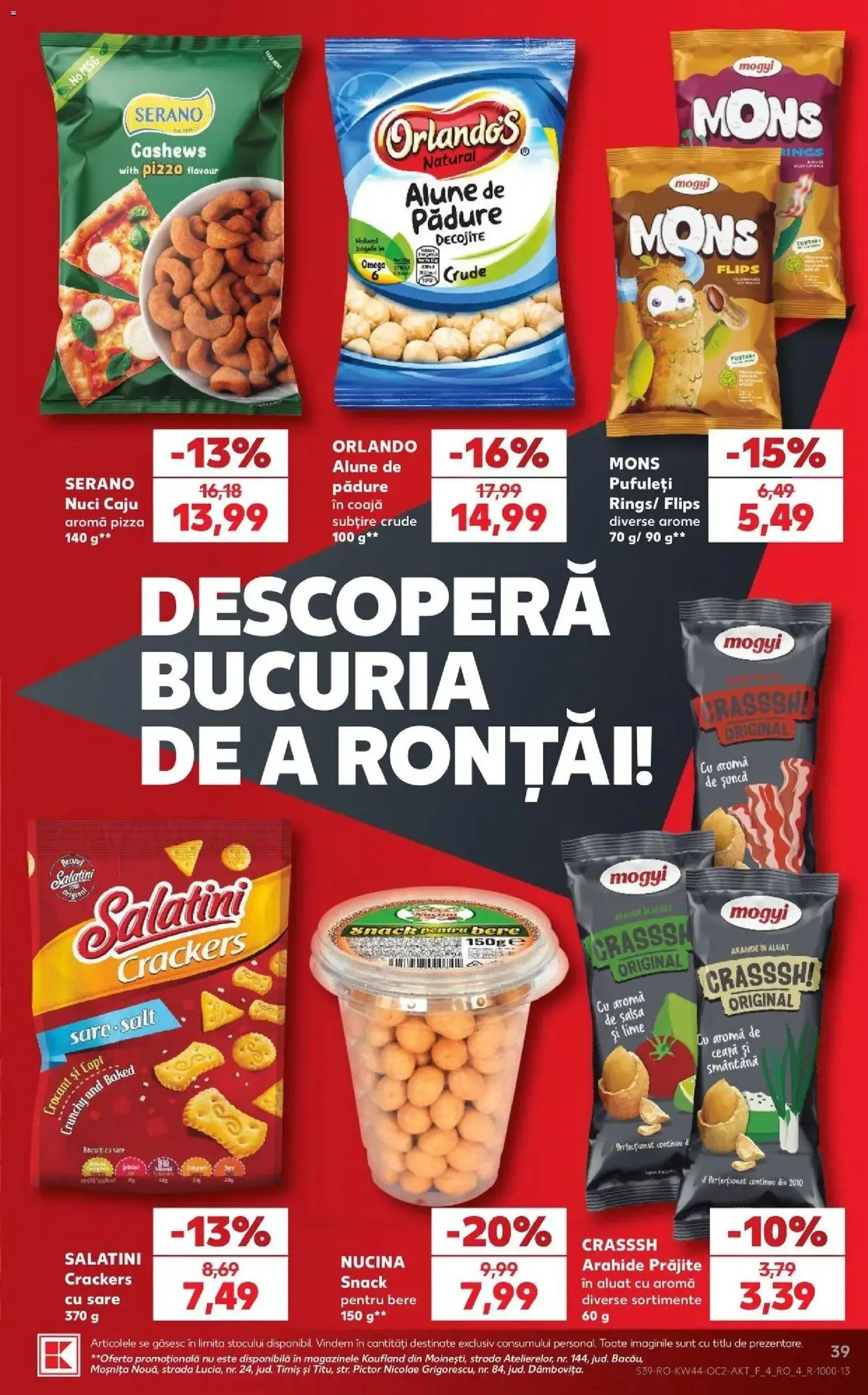 Catalog Kaufland 28 Octombrie - 2 Noiembrie 2026 | Pagina 39 | Produse: Șuncă, Pufuleți, Nuci, Smântână
