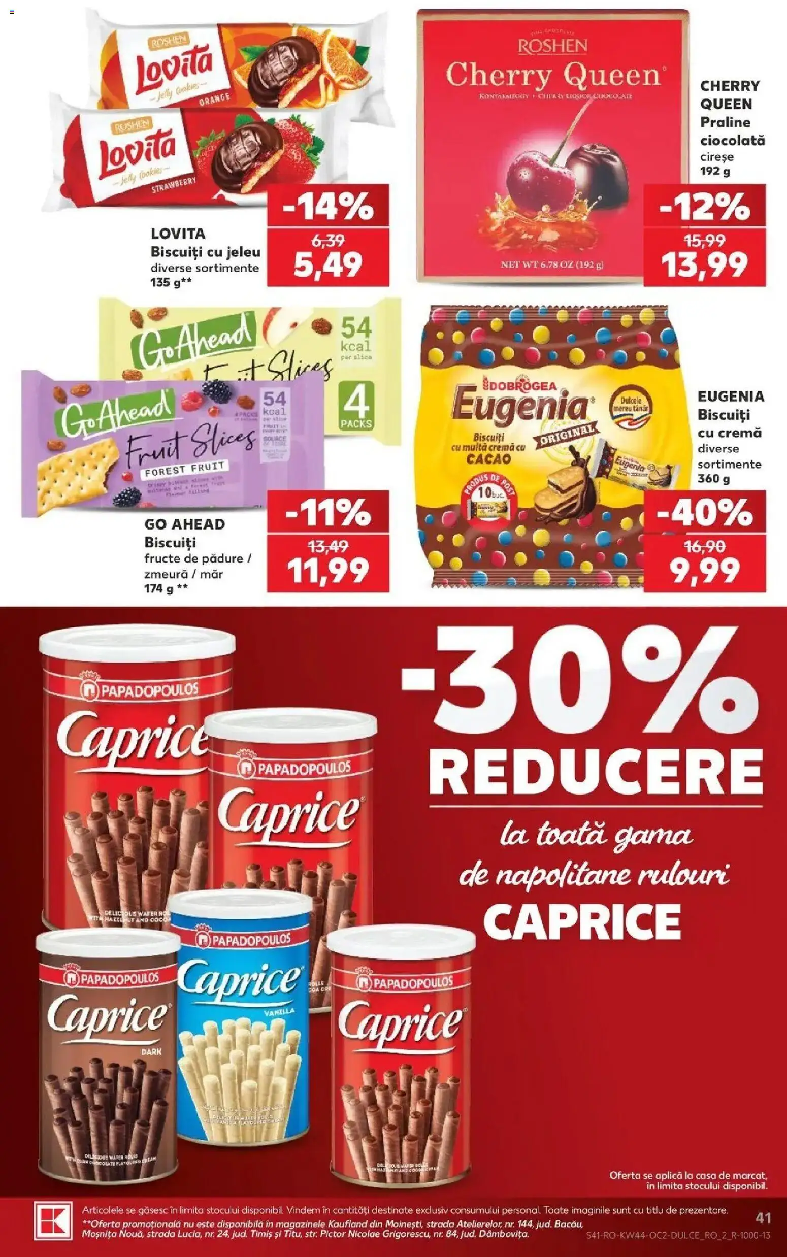 Catalog Kaufland 28 Octombrie - 2 Noiembrie 2026 | Pagina 41 | Produse: Aplică, Napolitane, Biscuiți, Fructe
