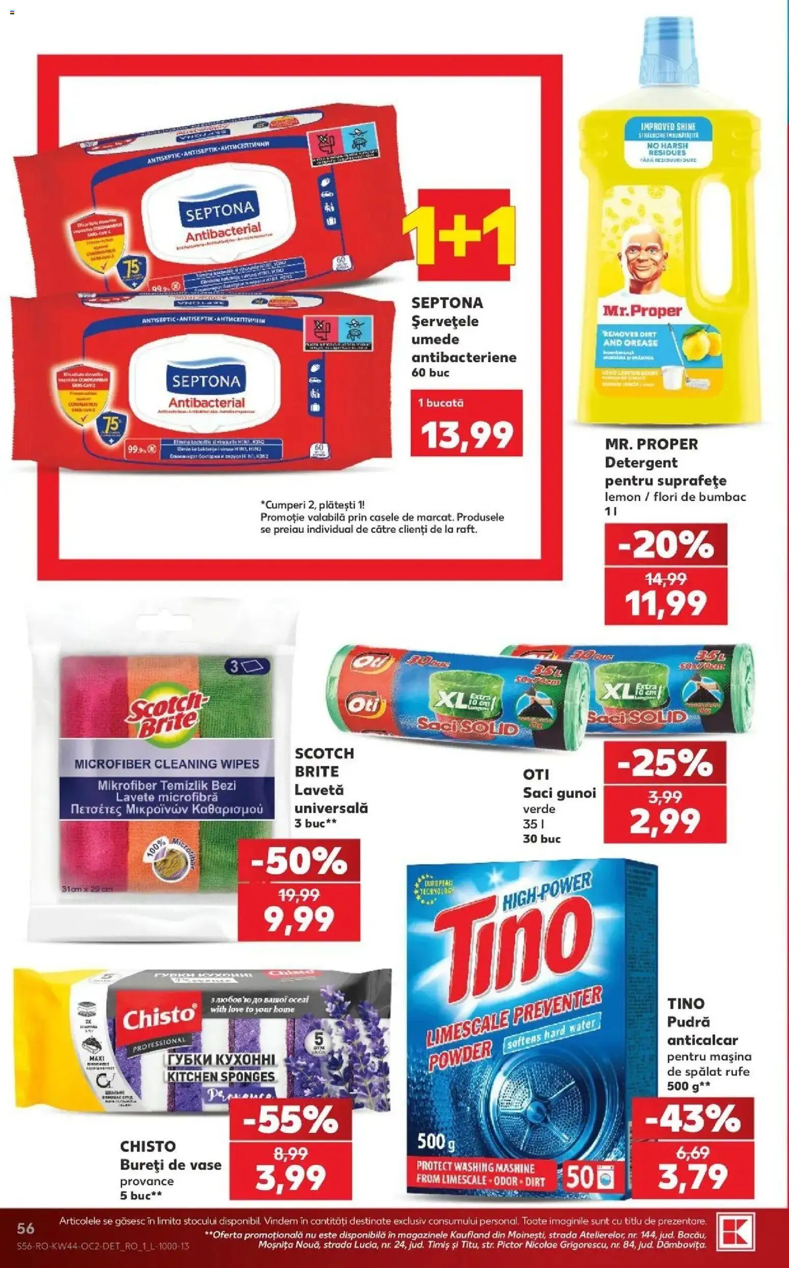 Catalog Kaufland 28 Octombrie - 2 Noiembrie 2026 | Pagina 56 | Produse: Mașină De Spălat, Detergent pentru Suprafețe, Vase, Pudră