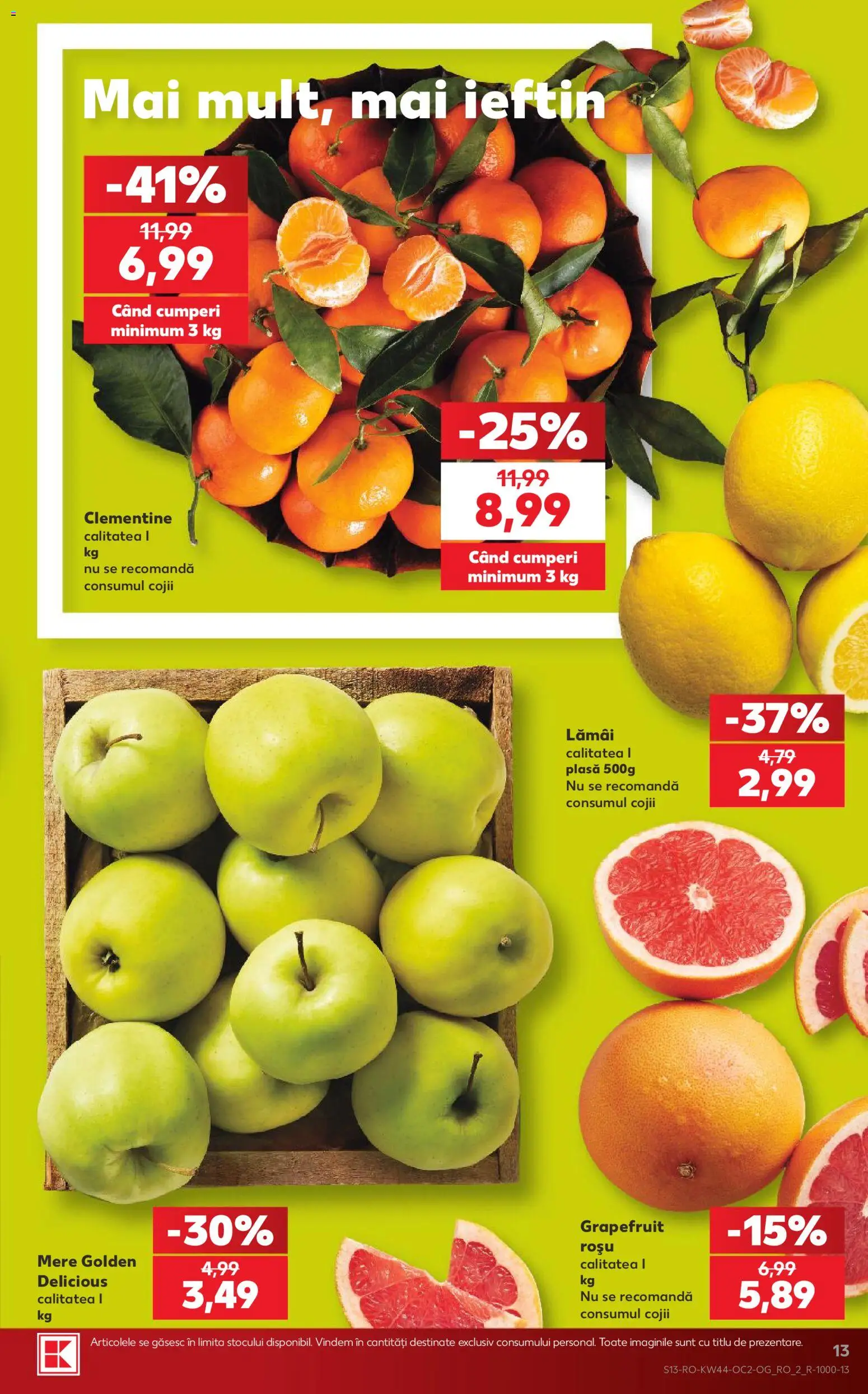 Catalog Kaufland 28 Octombrie - 2 Noiembrie 2026 | Pagina 13 | Produse: Lamai, Grapefruit, Mere