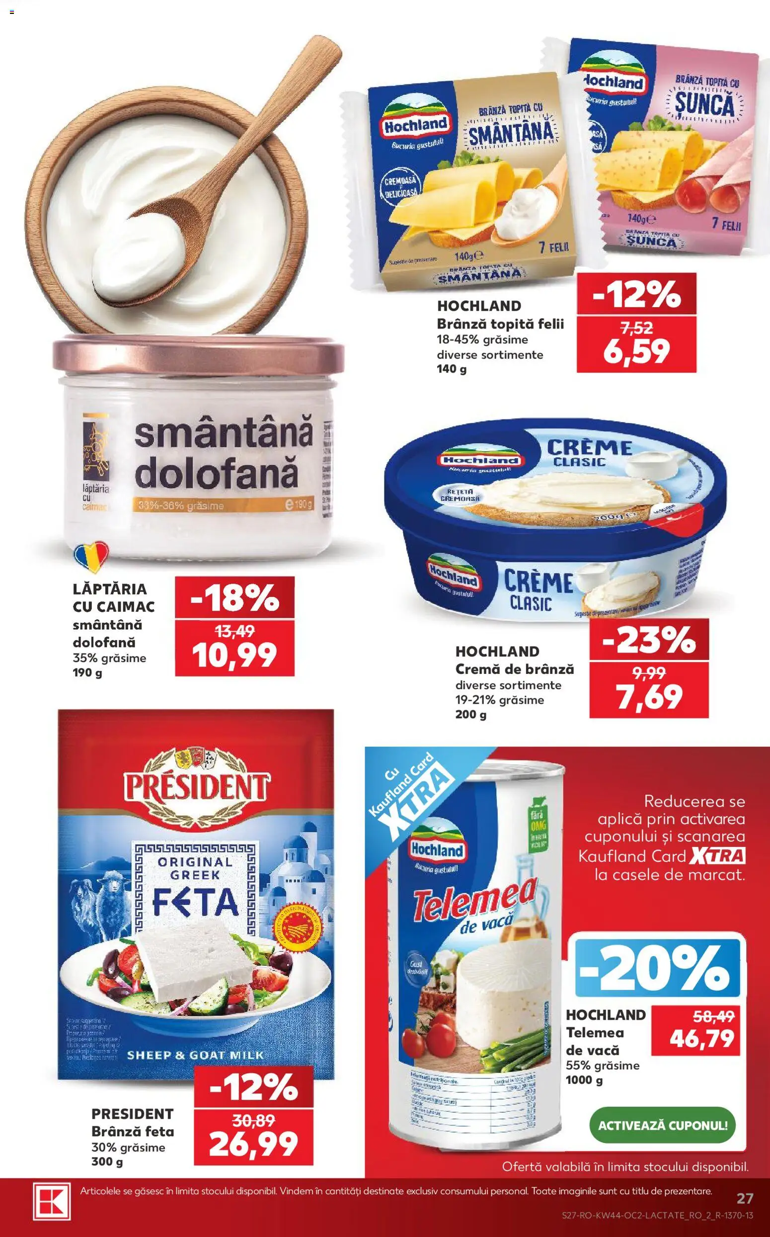 Catalog Kaufland 28 Octombrie - 2 Noiembrie 2026 | Pagina 27 | Produse: Branza topita felii, Aplică, Brânză, Cremă