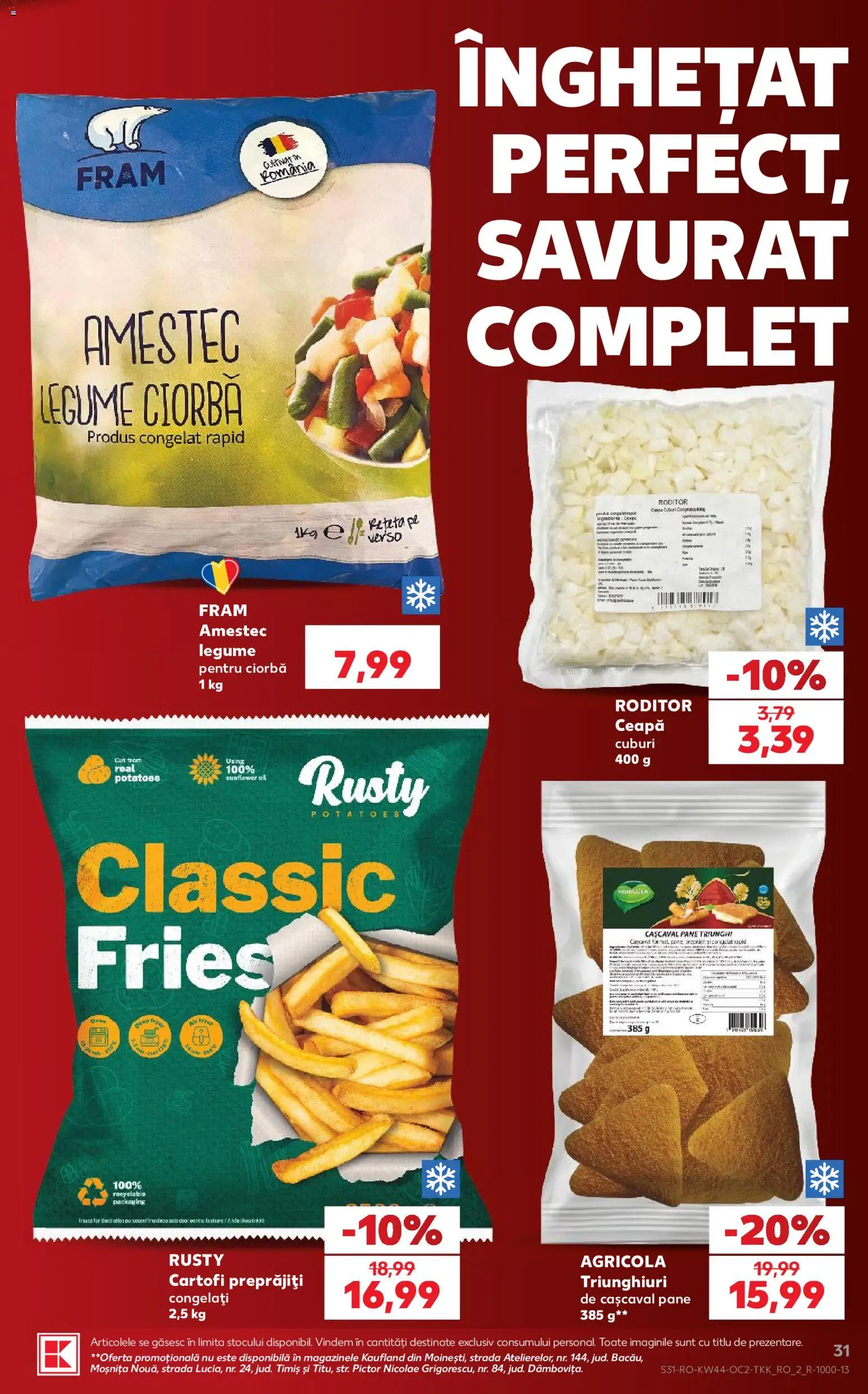 Catalog Kaufland 28 Octombrie - 2 Noiembrie 2026 | Pagina 31 | Produse: Ciorba, Agricola, Amestec, Legume