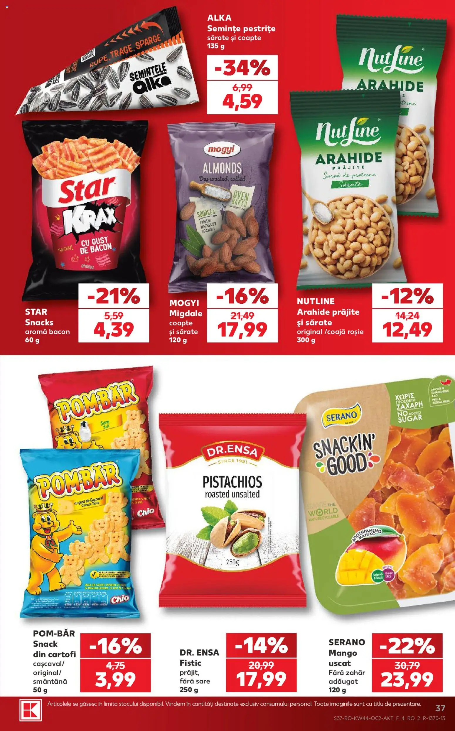 Catalog Kaufland 28 Octombrie - 2 Noiembrie 2026 | Pagina 37 | Produse: Proteine, Bacon, Migdale, Fistic