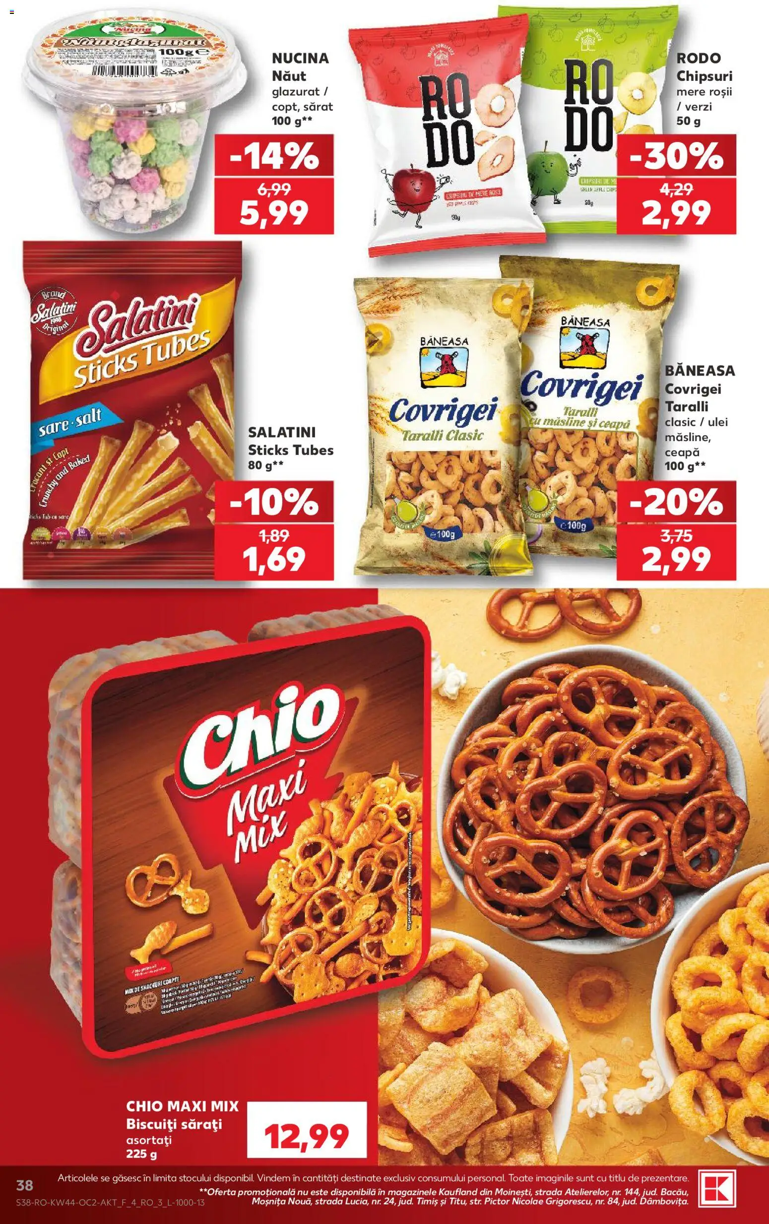 Catalog Kaufland 28 Octombrie - 2 Noiembrie 2026 | Pagina 38 | Produse: Covrigei, Mere, Chipsuri, Biscuiți