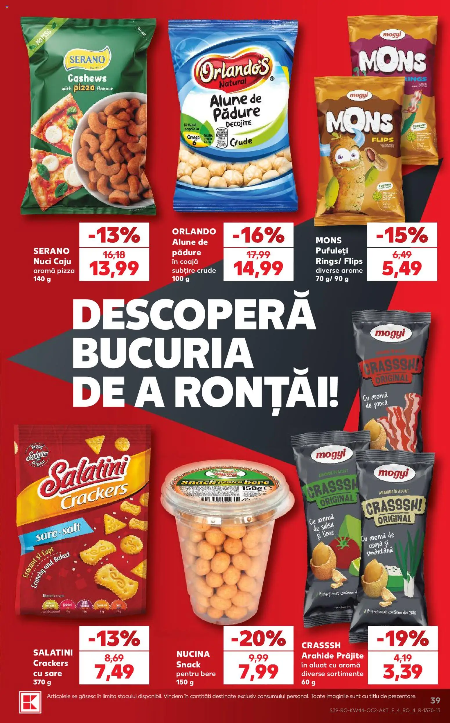 Catalog Kaufland 28 Octombrie - 2 Noiembrie 2026 | Pagina 39 | Produse: Aluat, Arahide, Bere, Pufuleți