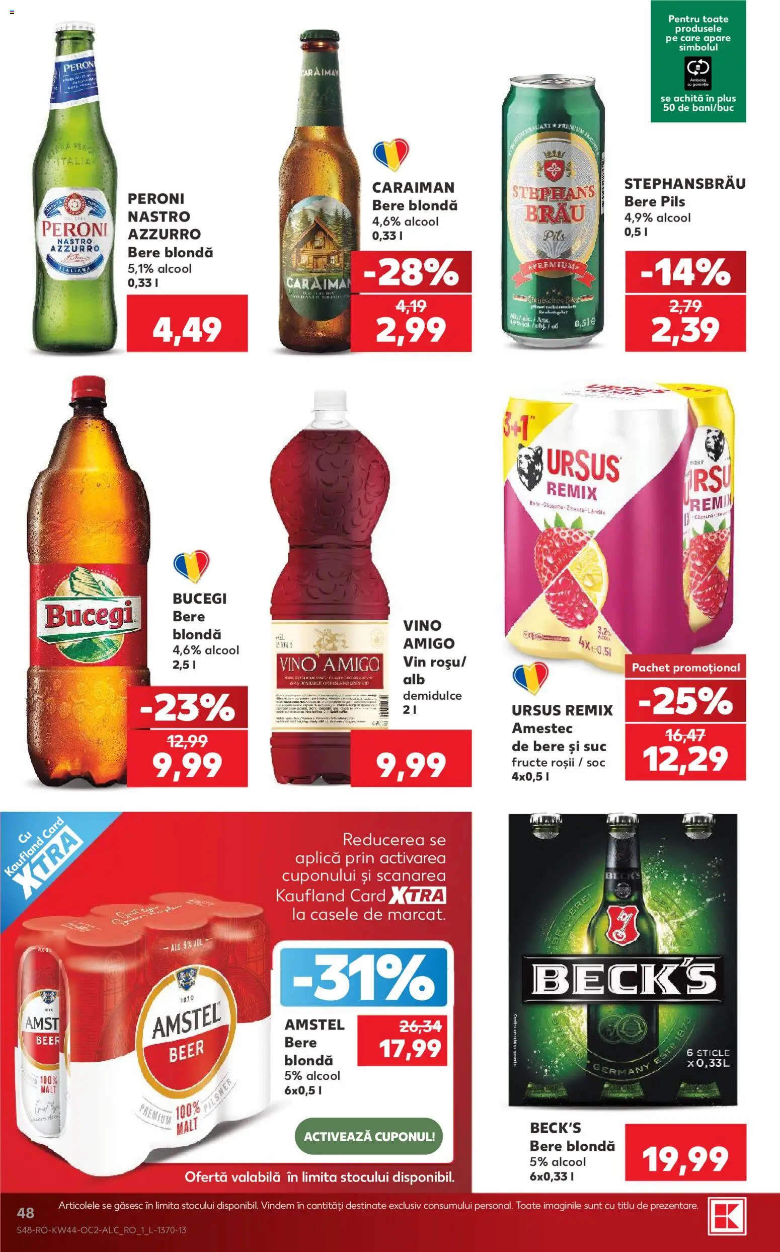 Catalog Kaufland 28 Octombrie - 2 Noiembrie 2026 | Pagina 48 | Produse: Premium, Aplică, Bere, Fructe