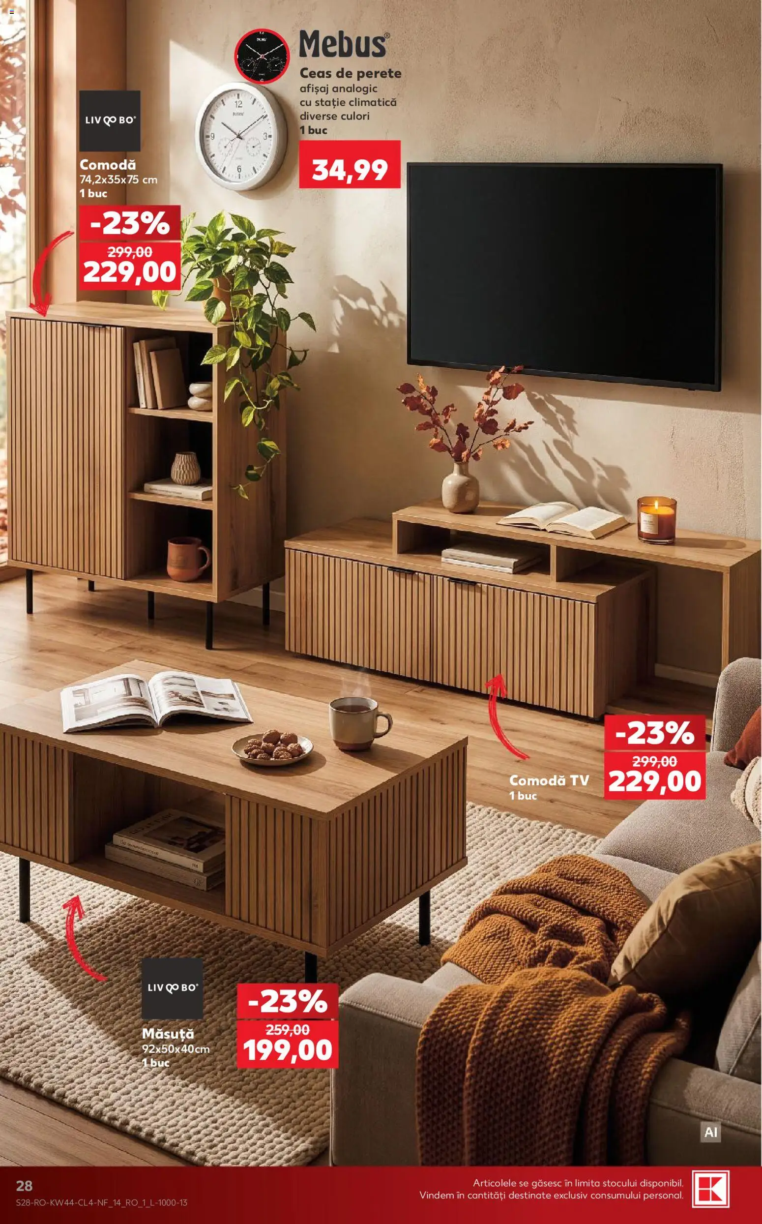 Catalog Kaufland 28 Octombrie - 2 Noiembrie 2026 | Pagina 28 | Produse: Ceas, Comodă