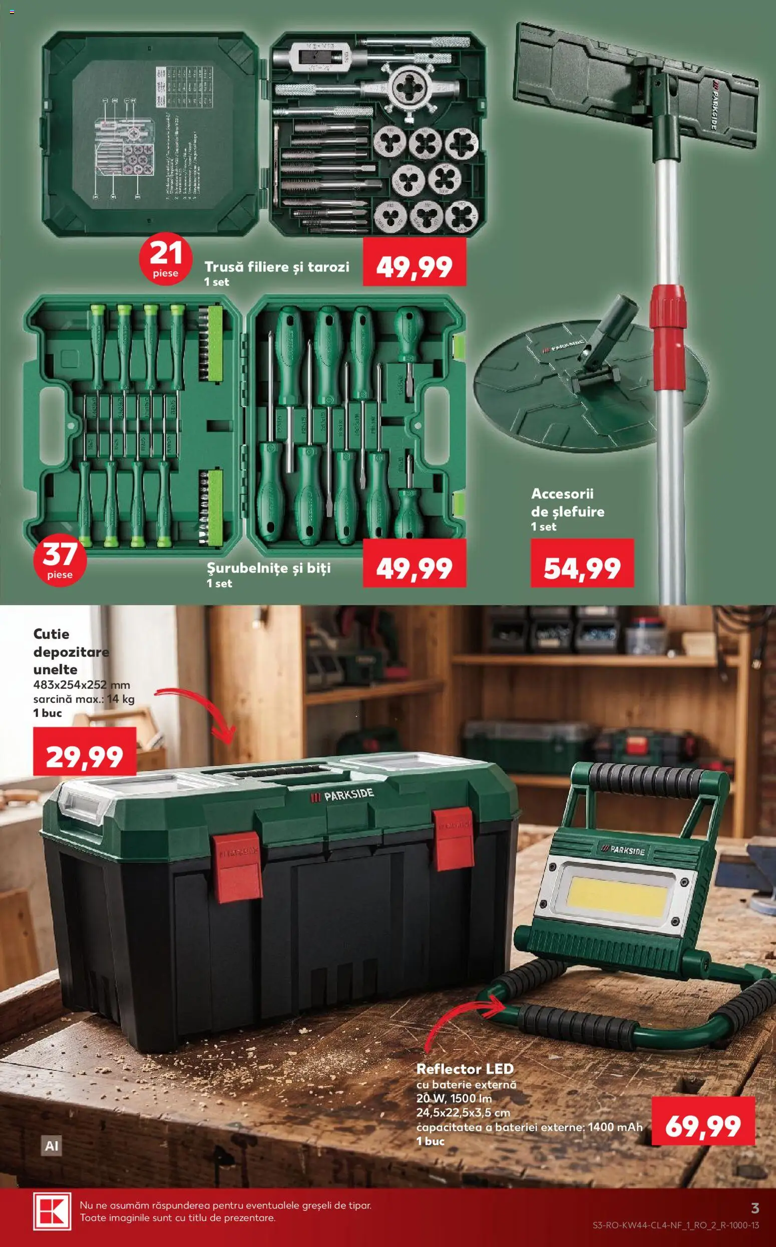 Catalog Kaufland 28 Octombrie - 2 Noiembrie 2026 | Pagina 3 | Produse: Parkside, Reflector, Baterie, Depozitare