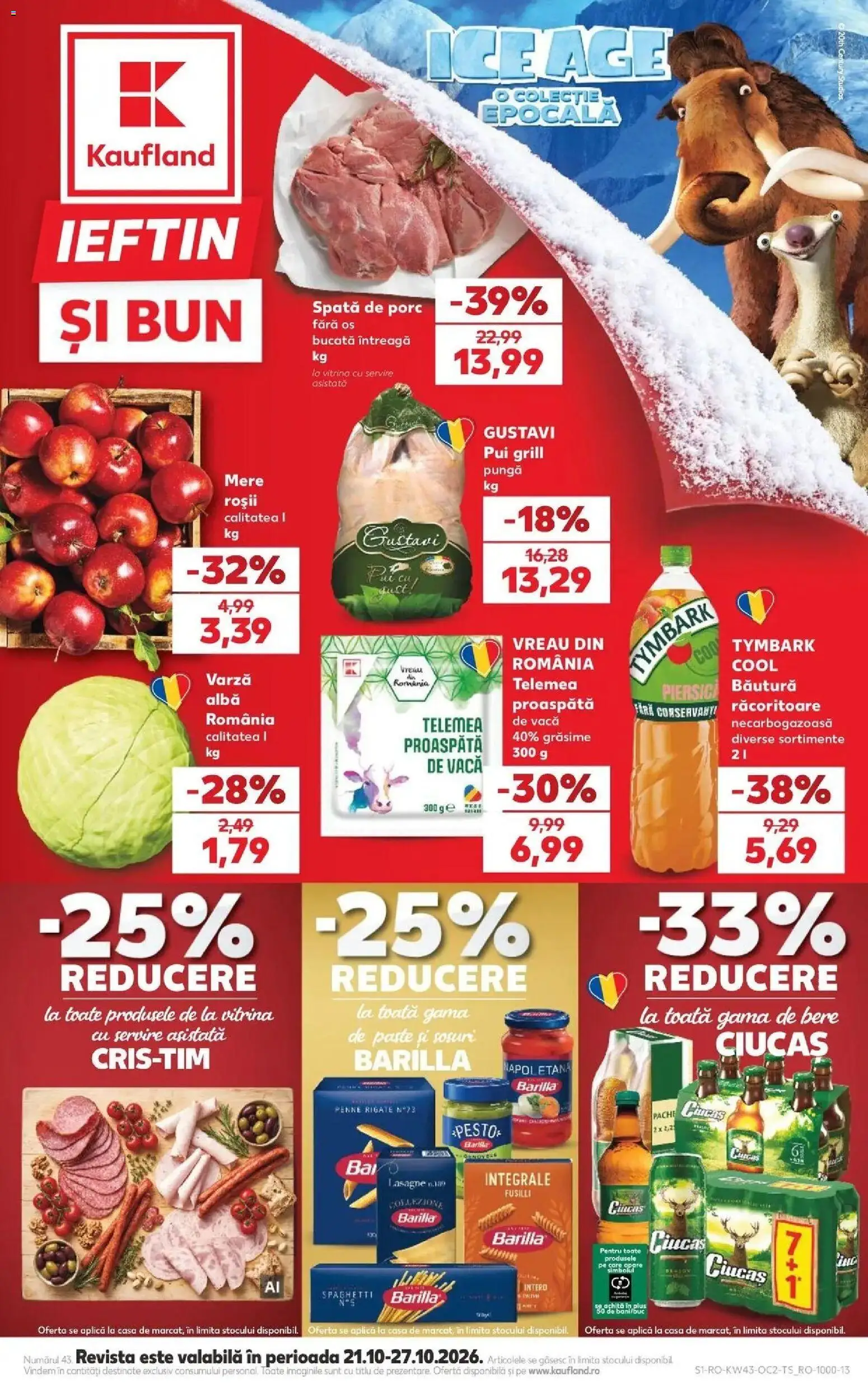 Catalog Kaufland 21 - 26 Octombrie 2026 | Pagina 1 | Produse: Varză, Alba, Aplică, Barilla