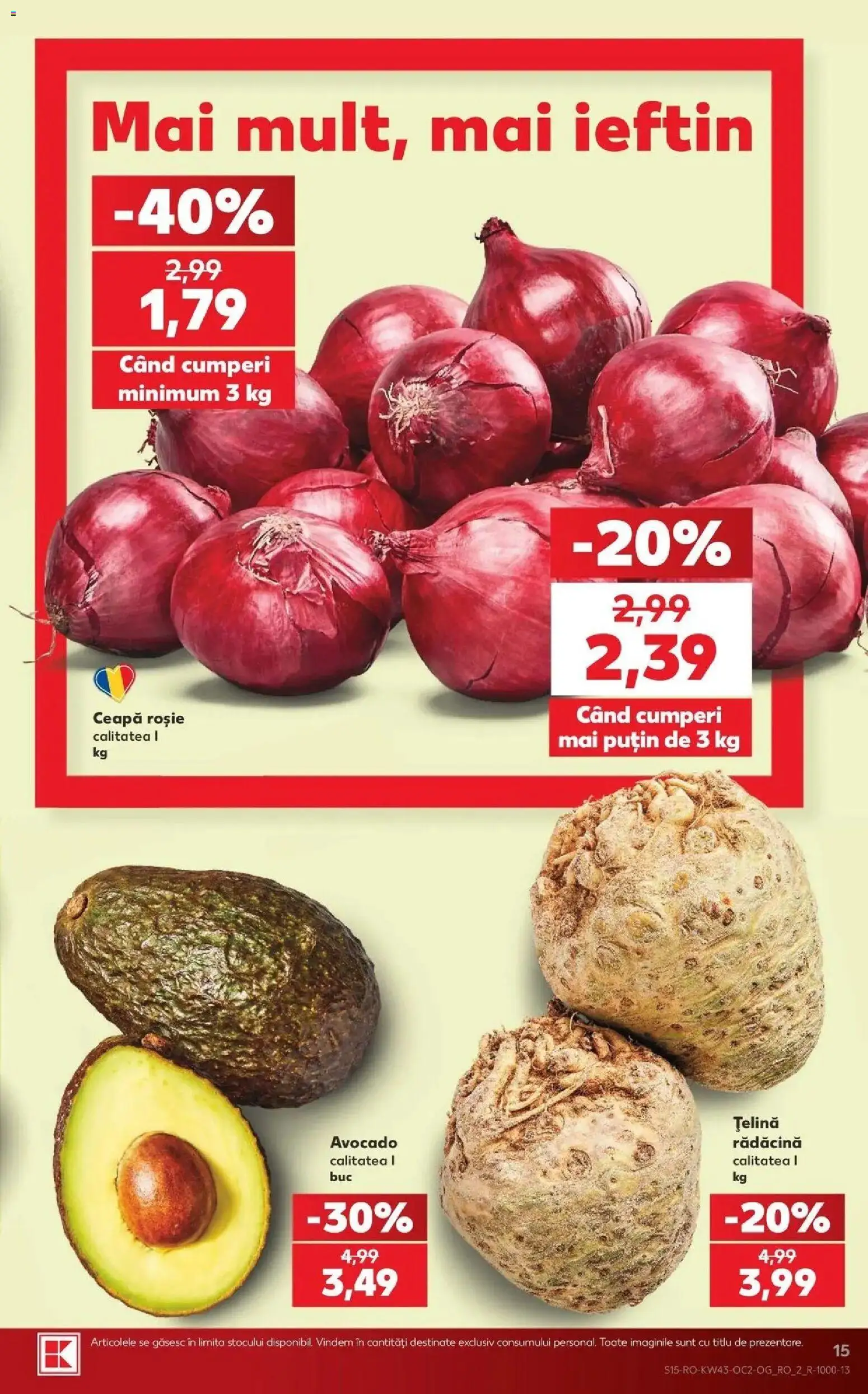 Catalog Kaufland 21 - 26 Octombrie 2026 | Pagina 15 | Produse: Țelină, Avocado, Ceapă