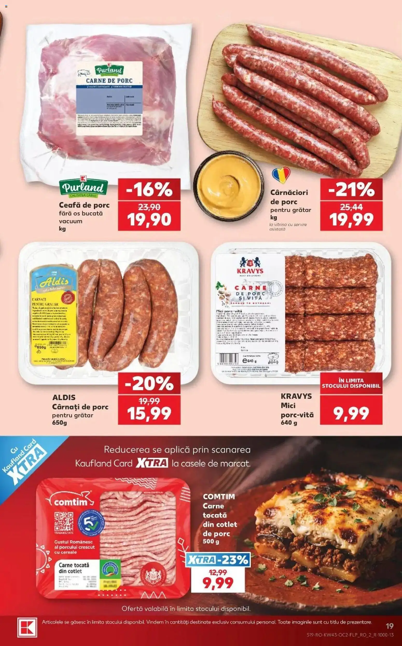 Catalog Kaufland 21 - 26 Octombrie 2026 | Pagina 19 | Produse: Carnati de porc, Mici, Carne De Porc, Cârnați