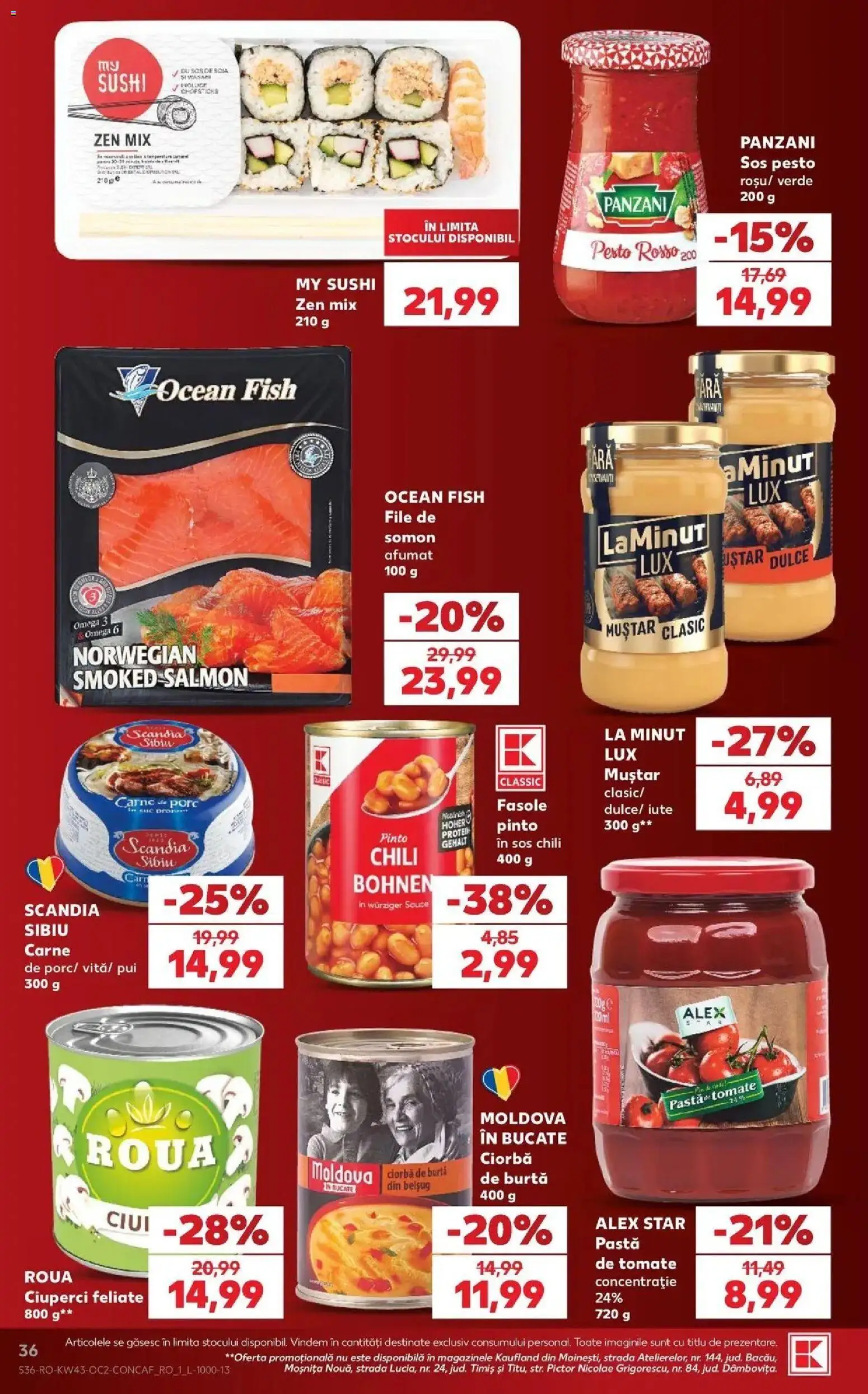 Catalog Kaufland 21 - 26 Octombrie 2026 | Pagina 36 | Produse: Ciorba, Sushi, Omega, Muștar