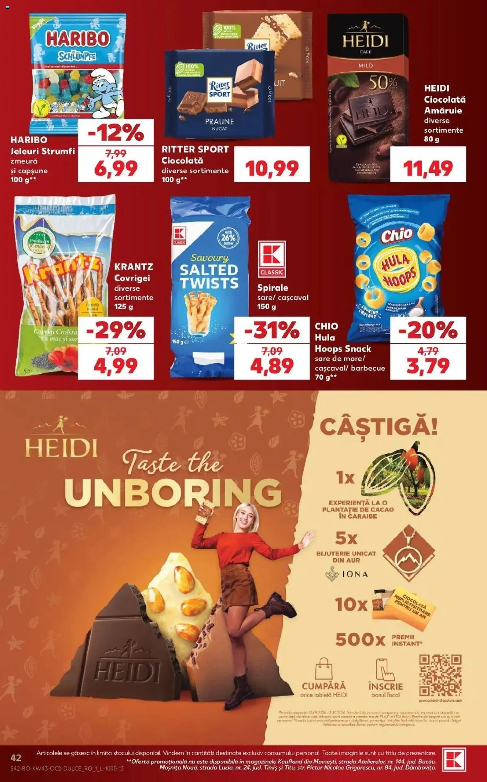 Catalog Kaufland 21 - 26 Octombrie 2026 | Pagina 42 | Produse: Cașcaval, Ciocolată, Heidi, Sare