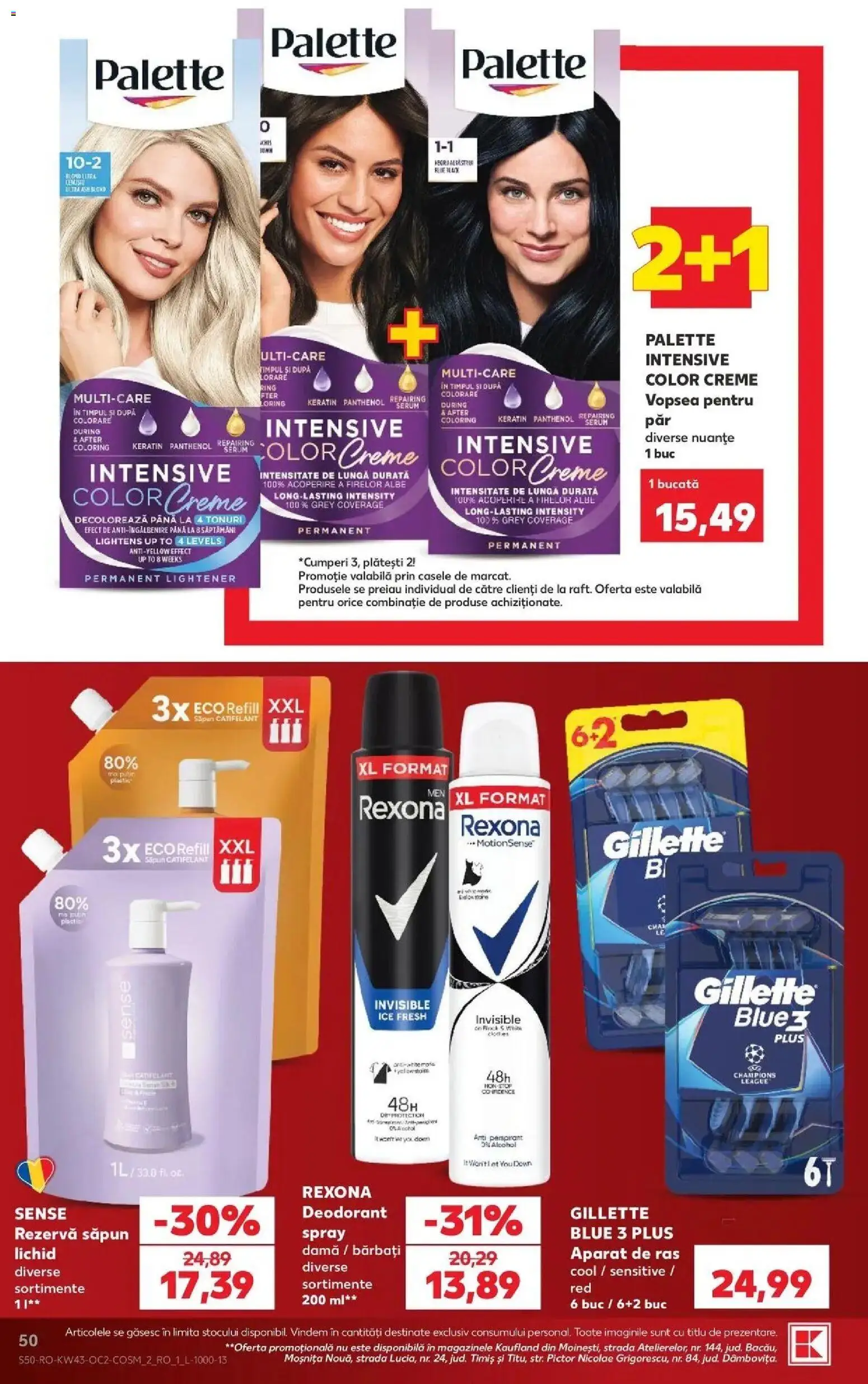 Catalog Kaufland 21 - 26 Octombrie 2026 | Pagina 50 | Produse: Rexona, Vopsea, Grey, Aparat