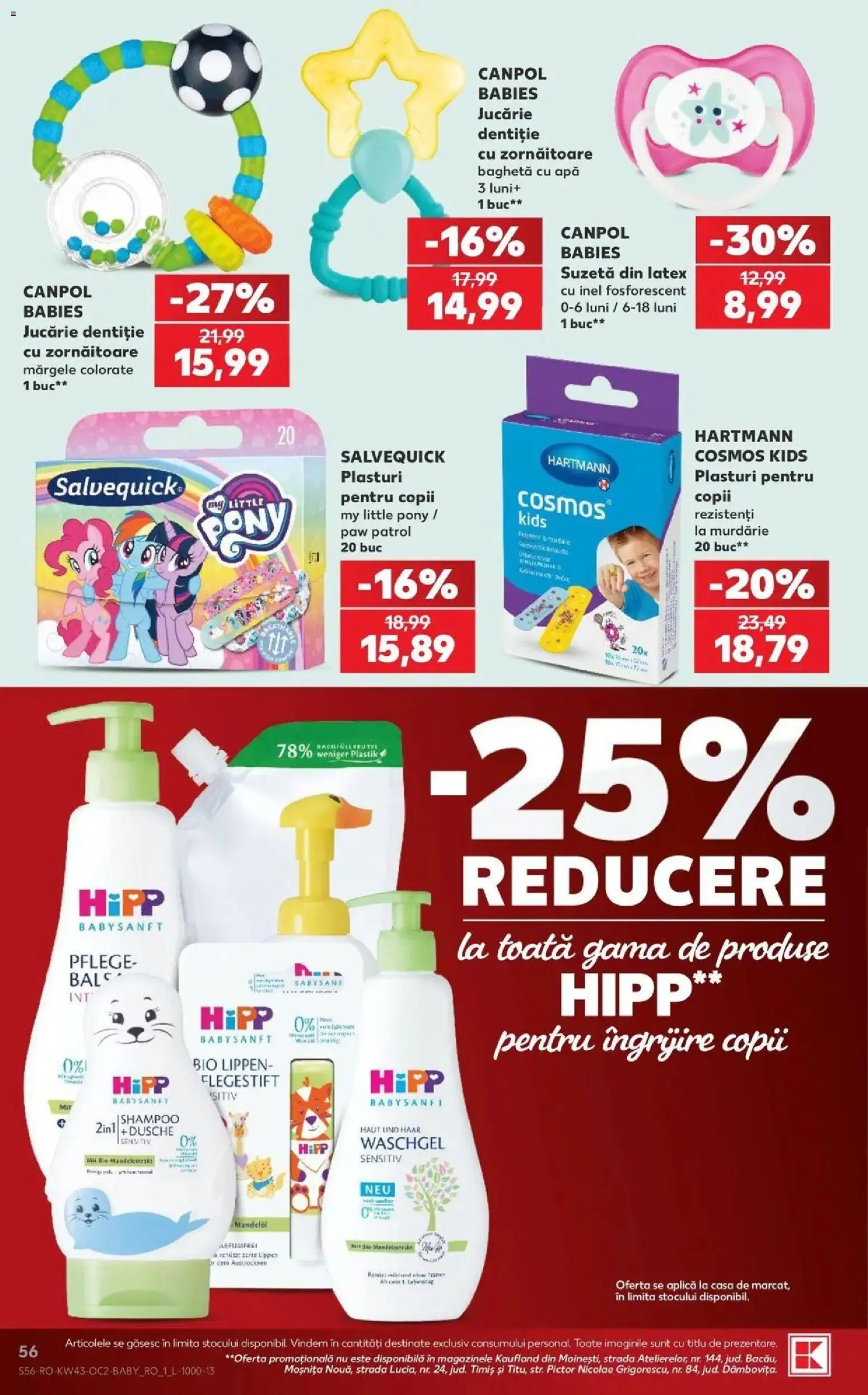 Catalog Kaufland 21 - 26 Octombrie 2026 | Pagina 56 | Produse: Bio, Plasturi, Suzetă, Aplică