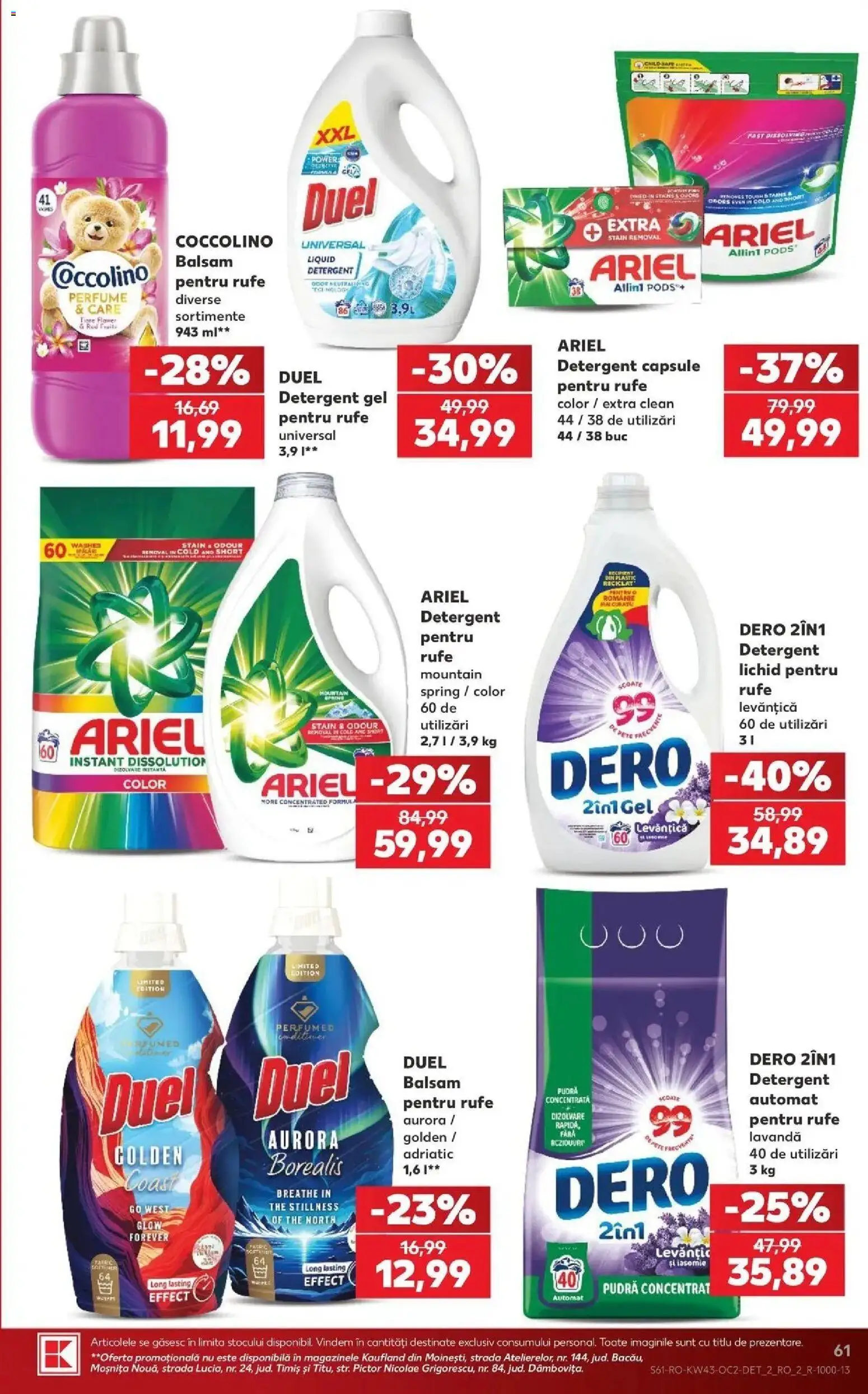Catalog Kaufland 21 - 26 Octombrie 2026 | Pagina 61 | Produse: Clean, Detergent Capsule, Pudră, Balsam