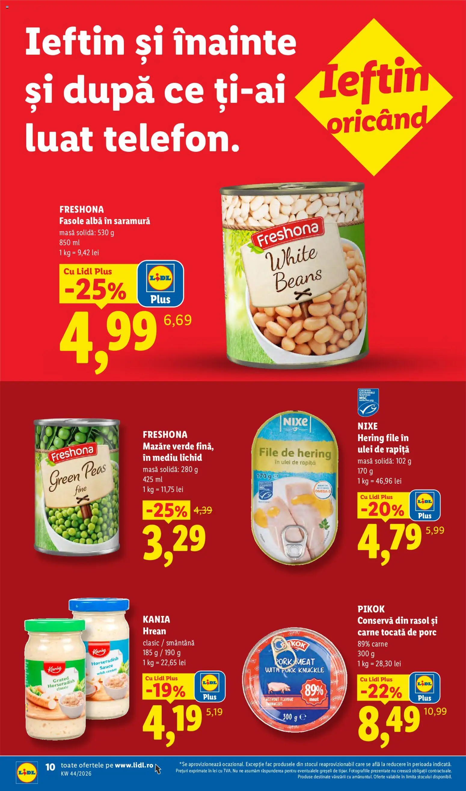 Catalog LIDL 26 - 31 Octombrie 2026 | Pagina 10 | Produse: Pikok, Ulei, Smântână, Plus